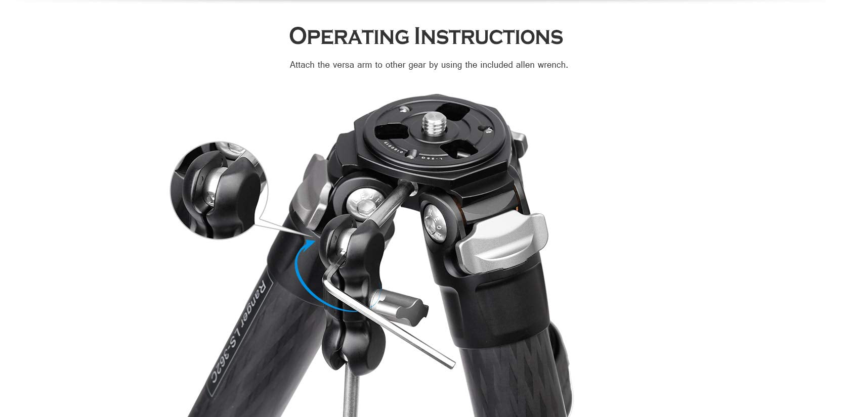 Leofoto Am-2L Triple Jointed Versa Magic Arm Multi-Purpose Smartphone / Tripod Accessory Mount 1/4"