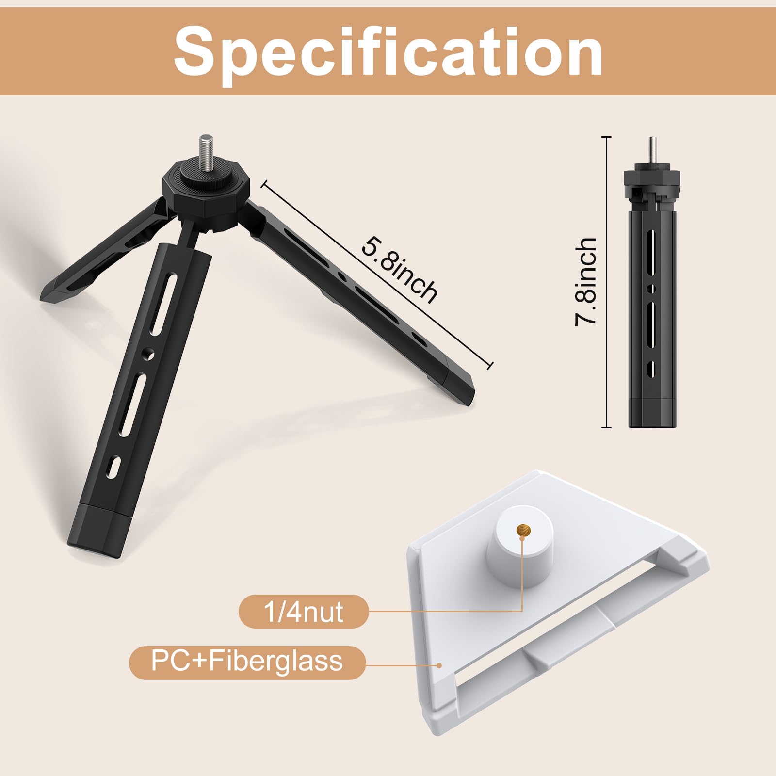 Ydmade Starlink Mini Portable Tripod Mounting Kit,Tripod Plus Mini Base,Adjustable Height 7.8 Inch,Starlink Mini Tripod Mounting Kit For Camping And Rv Travel
