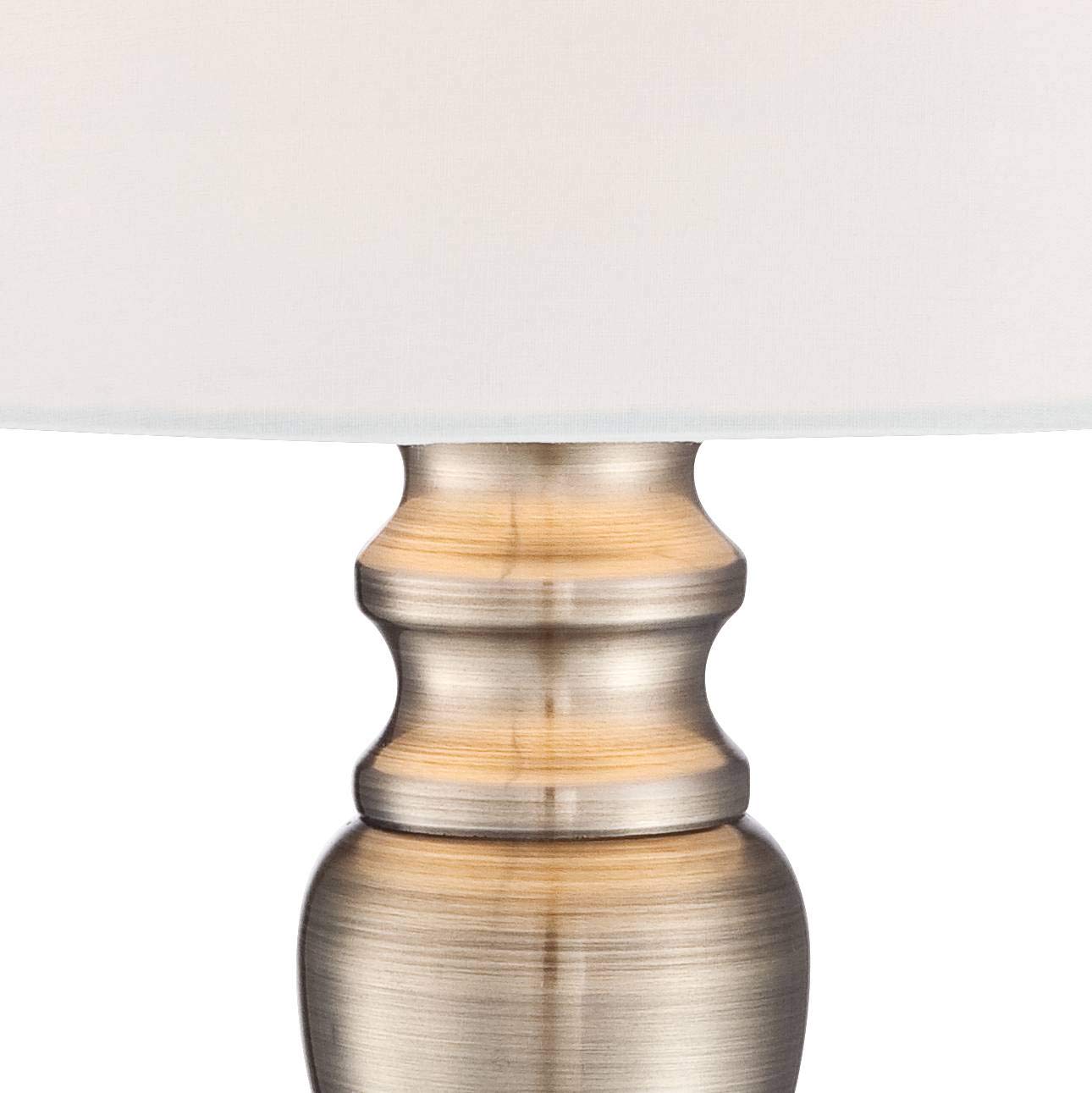Regency Hill Thom Traditional Candlestick Accent Table Lamp 19 1/4" High Brass Gold Metal White Bell Shade Touch On Off For Living Room Bedroom House Bedside Nightstand Home Office Family
