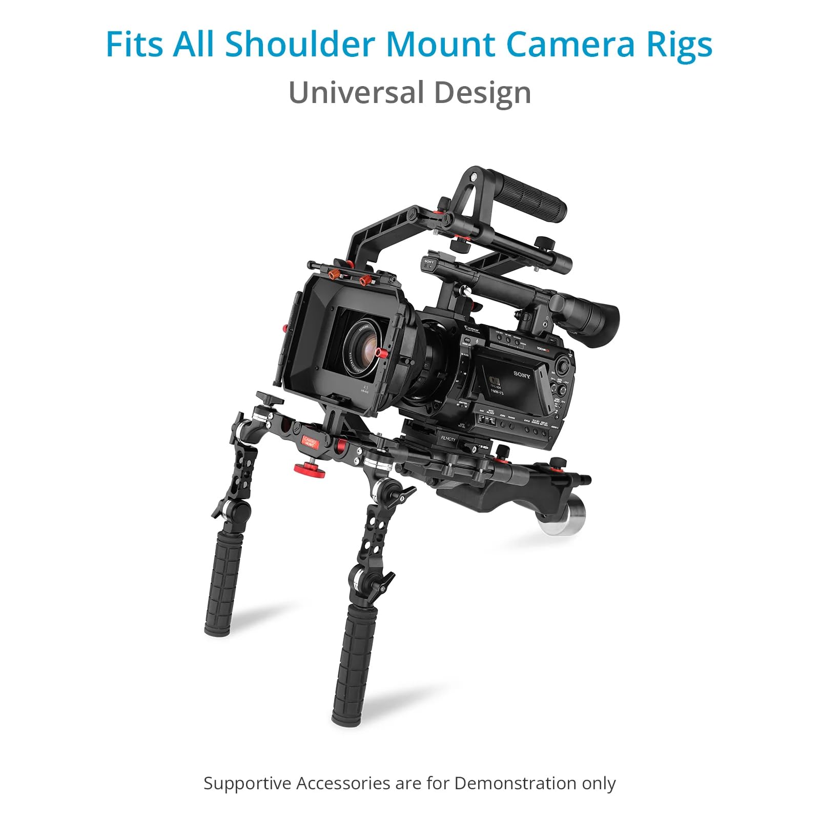 Camtree Hunt Quick Mount Rosette Handle Set For 15Mm Rail Rod Support. Comfortable Handgrip For Dslr Video Camera Cage Shoulder Rig Kit (Ch-Qm-H)