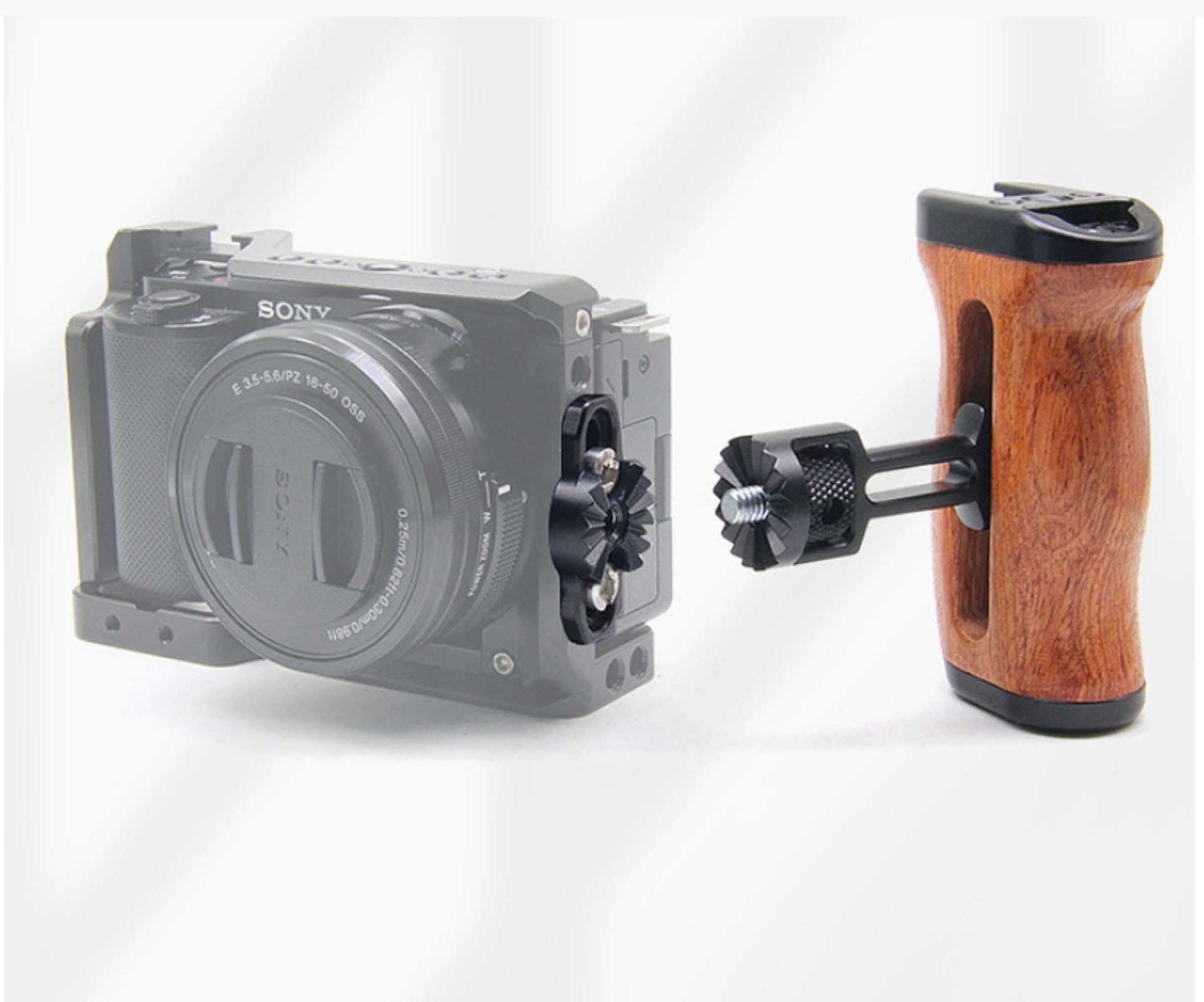 Anntery Wood Handle Grip For Camera Cage, Universal Hand Grip Camera Handle -A035