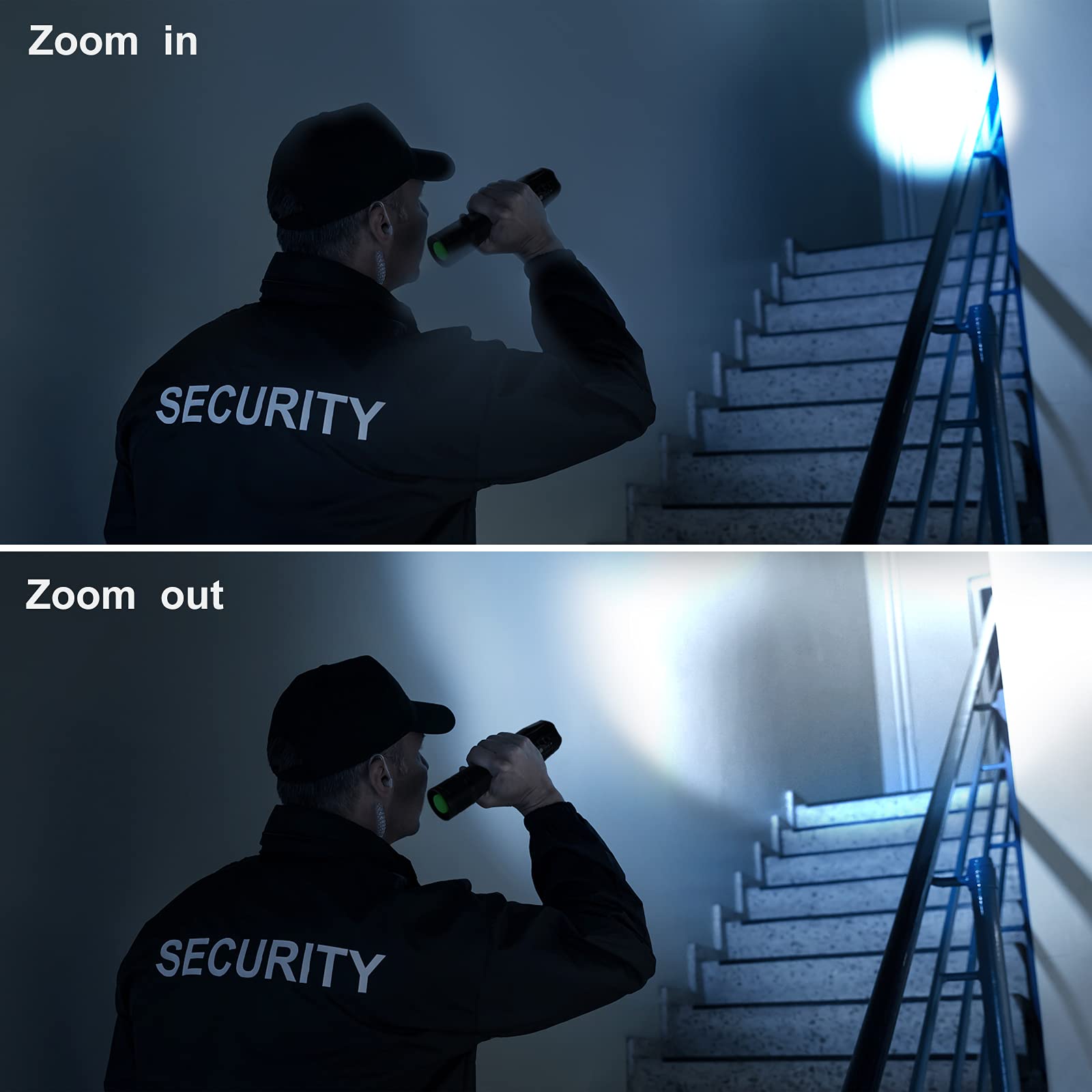 Khoow 3 Pack Led Flashlight,5 Modes Water Resistant Tactical Flashlight,Zoomable High Lumen Emergency Handheld Flashlight
