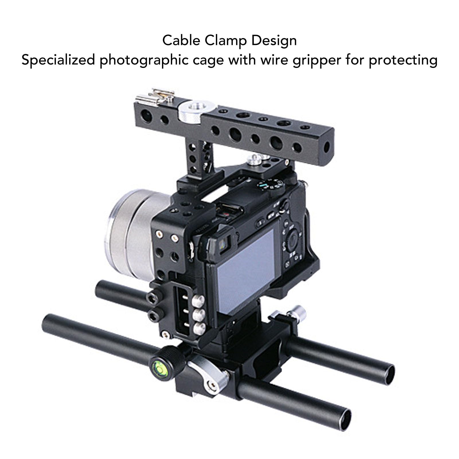 Ciciglow Dslr Rig Camera Cage, Video Stabilizer Kit With Matte Box Follow Focus, Lightweight Aluminum Alloy, For A6300 Photography, Compatible With Lights And Dslr Cameras