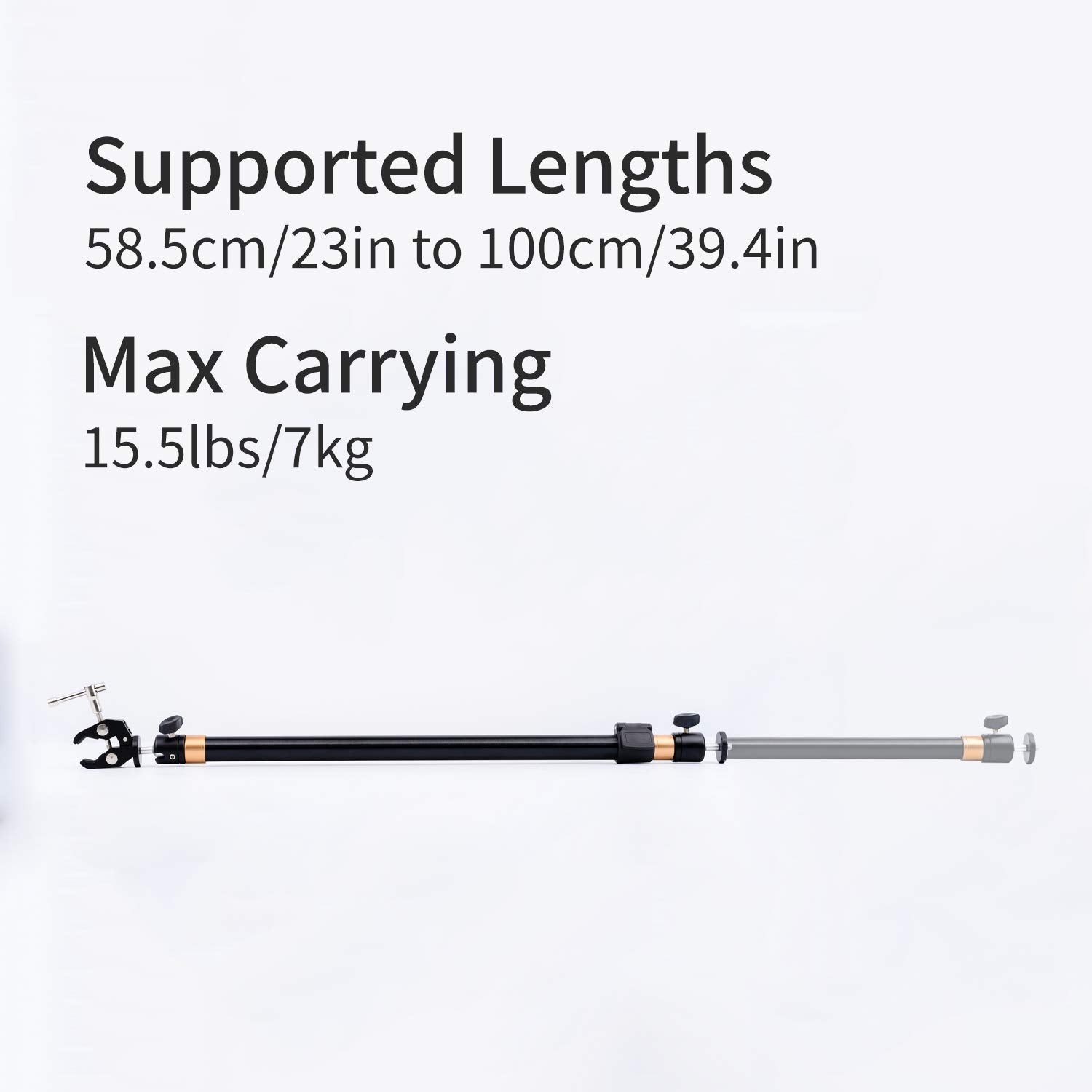 Akuge Tripod Stability Arms For Slider Camera Dolly Track Rail Increasing Stability Lightweight Adjustable Length (2 Arm In) - Akuge