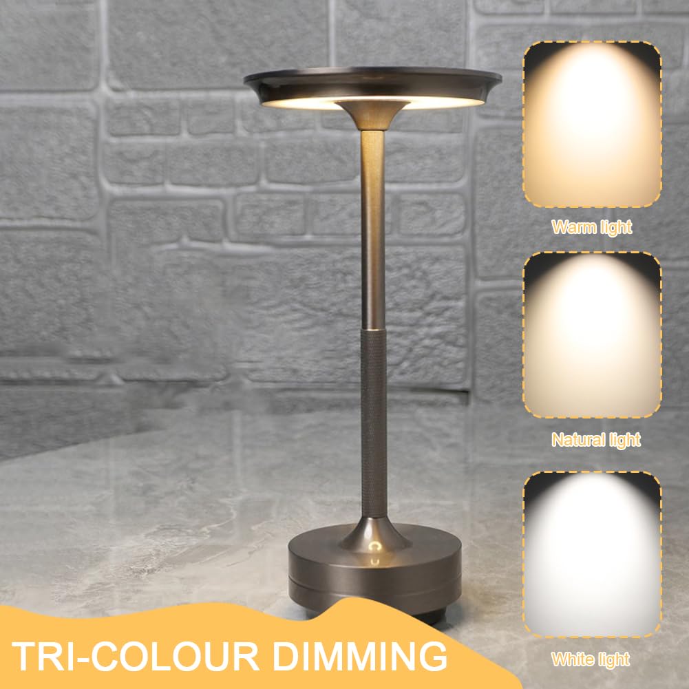 Bomkra Vueeze Ecolume Table Lamp, Ecolume Light, Vueeze Cordless Lamp, Rechargeable Vianys Ecolume, Vueeze Bedside Lamp, Portable Outdoor Dining Table Light (Grey)