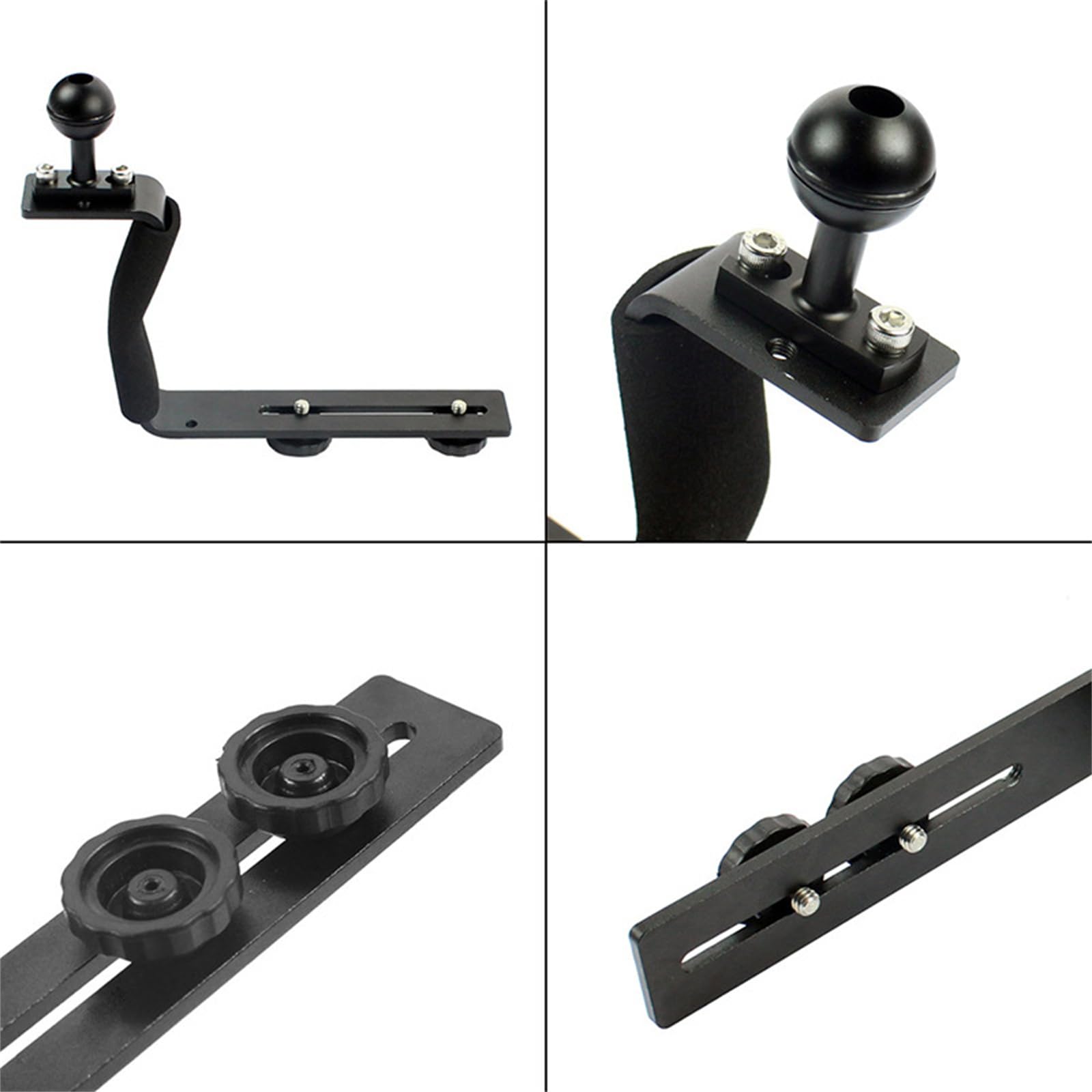 Dagijird Portable Camera Holder Diving Handle Tray Bracket Single Handle Video Stabilizer With Ball Adapter