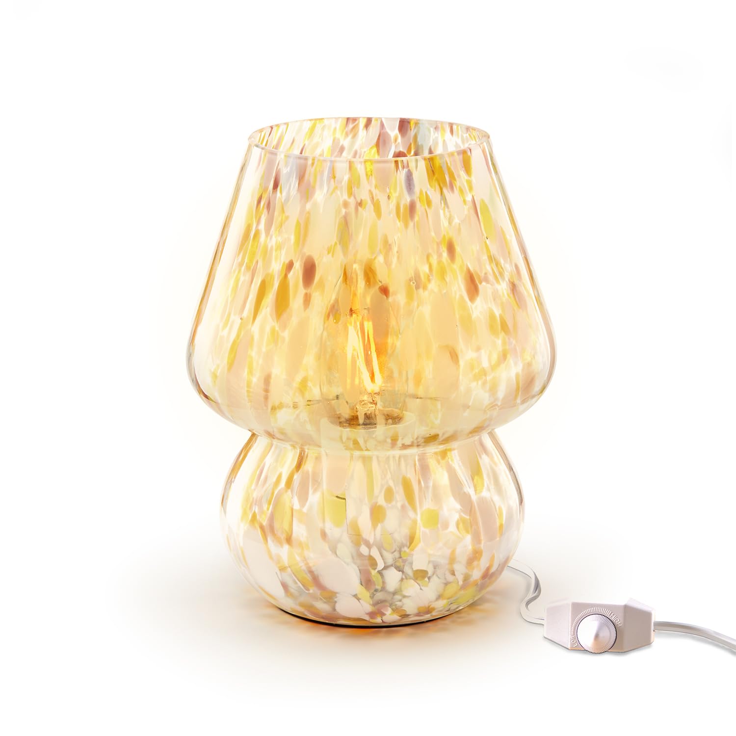 Next Glow Mushroom Lamp – Modern Dimmable Led Night Light For Bedrooms, Kids Rooms, Bedside Nightstands, Living Room Table And Kitchen Decor – Pretty Desk Light, E26 Socket W 120V Bulb (Colorful)