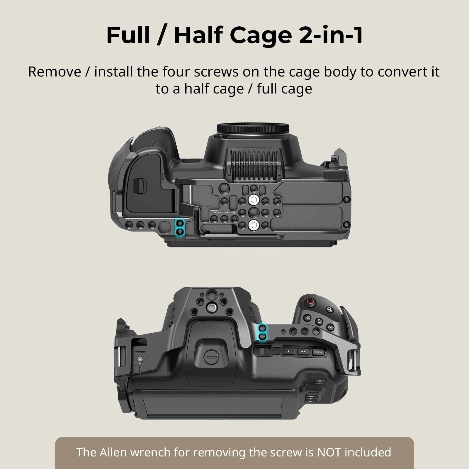 Smallrig Push-Button Rotating Nato Side Handle For Left And Right Hand And Cage For Blackmagic Design Cinema 6K