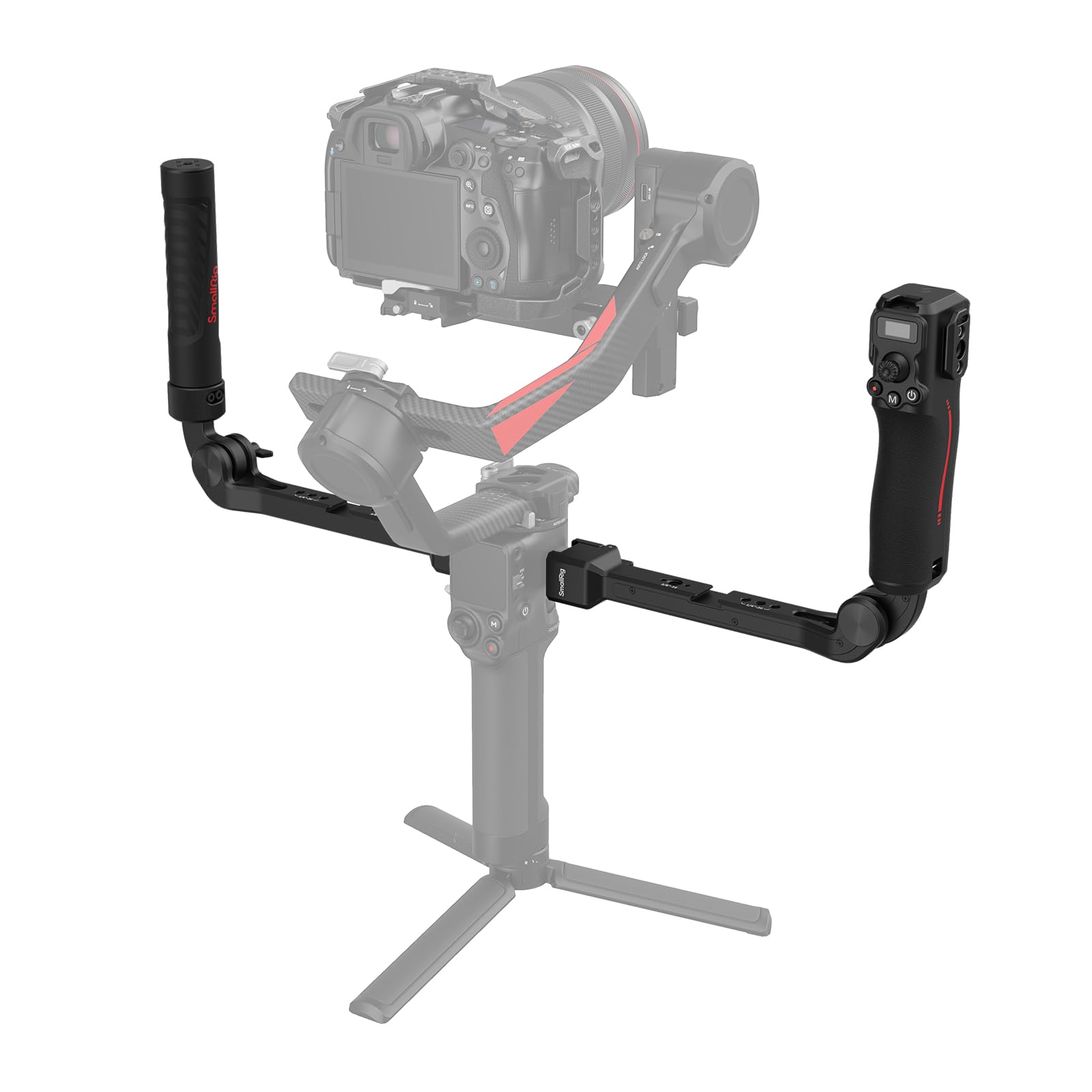 Smallrig Focus Control Dual Grip For Dji Rs 2 / Rs 3 Pro/Rs 4 Pro Gimbal Stabilizer, Dual Handle With Nato Rail, Joystick Operation, Mode Switching, Centering/Locking, Max Load 17.6Lb(Not For Rs4)