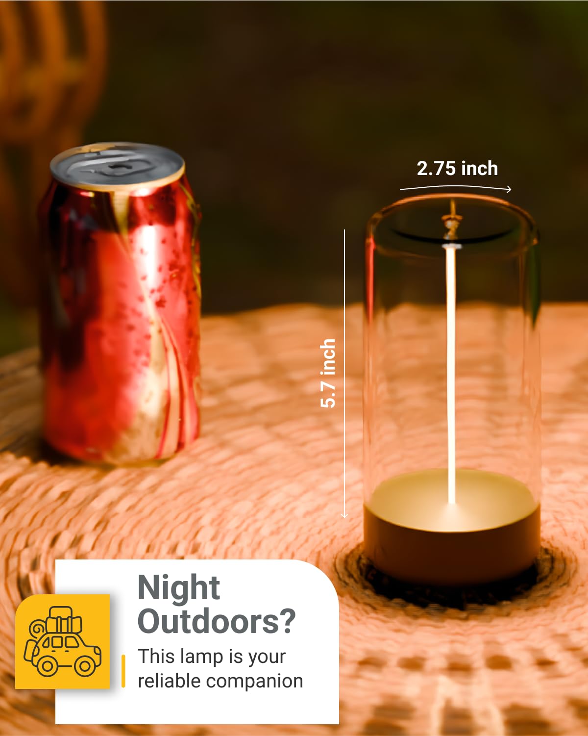 Sunco Lighting Sunco Magnetic Filament Light Rechargeable Table Lamps Minimalist Flexible Led Camping Lamp Dimmable Cordless 1W 55 Lm 2700K Soft White 3-Step Dimming 10%-100% Usb-C Rechargeable 2 Pack.