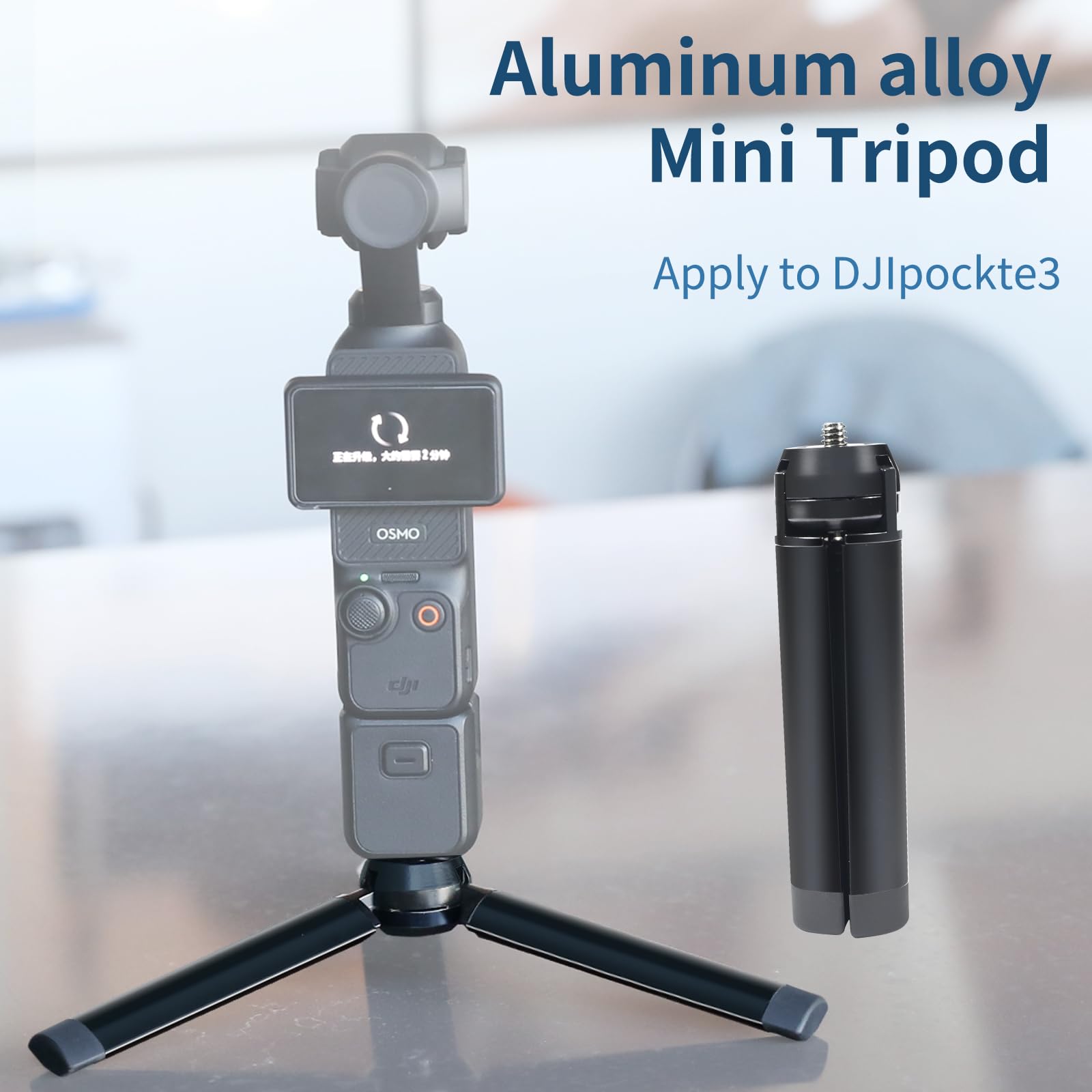 Kipyenb Metal Mini Tripod For Dji Osmo Pocket 3,Tabletop Stand Compact Vlog Tripod