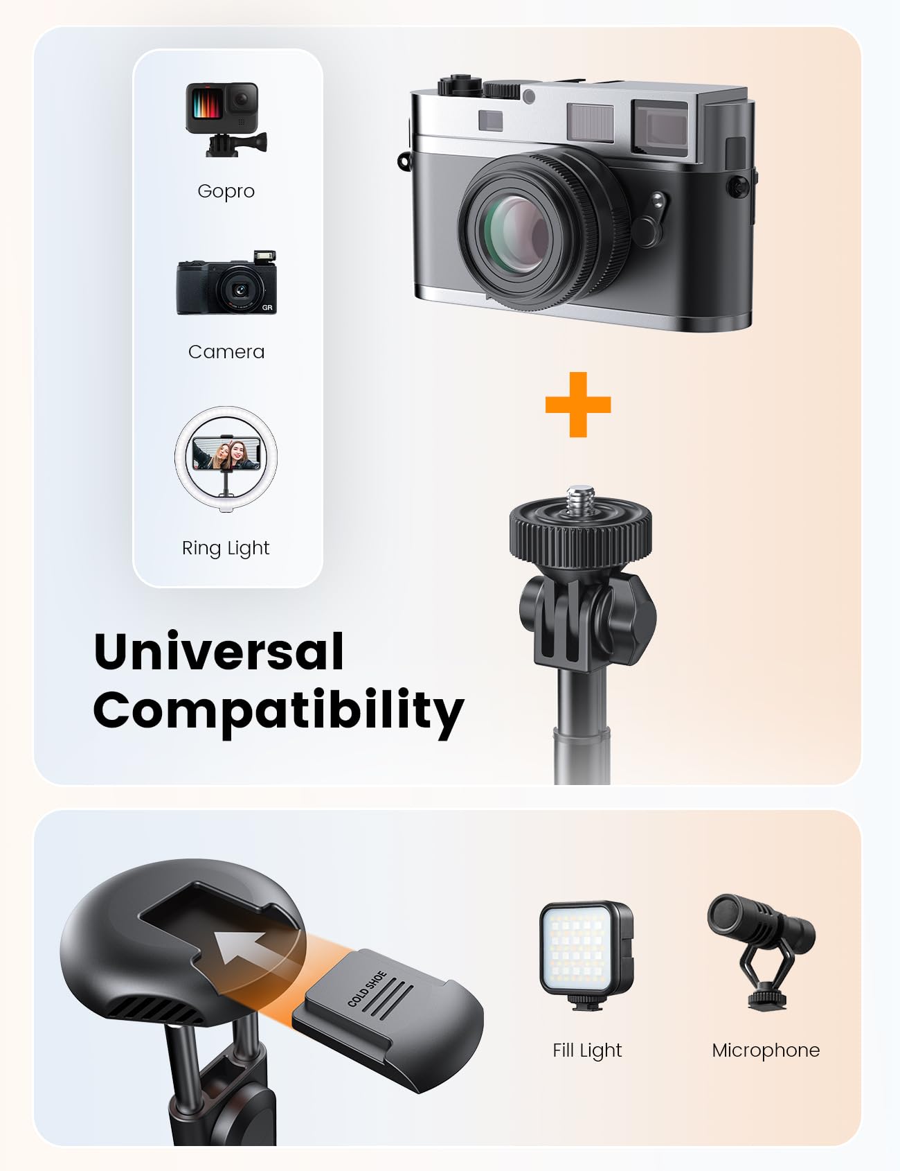 Anxre 71" Phone Tripod, Nt79 Extendable Selfie Stick For Cell Phone＆Camera, Tripod Stand With Remote For Video Recording, Phone Holder Tripod Compatible With Iphone Android, Camera