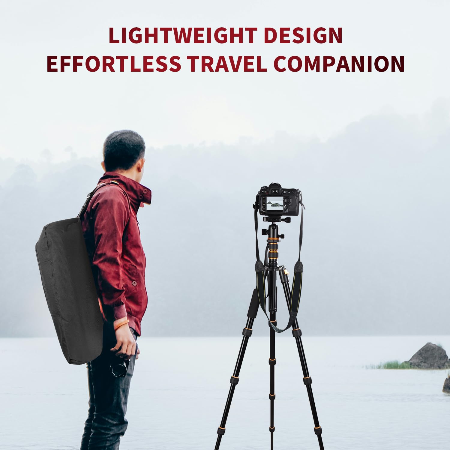 Minicor Tripod For Camera, 63" Aluminum Tripod For Dslr Camera With Ball Head And Quick Release Plate And Bag, Detachable Monopod For Camcorder, Load Up To 8Kg/17.63Lbs,Gold