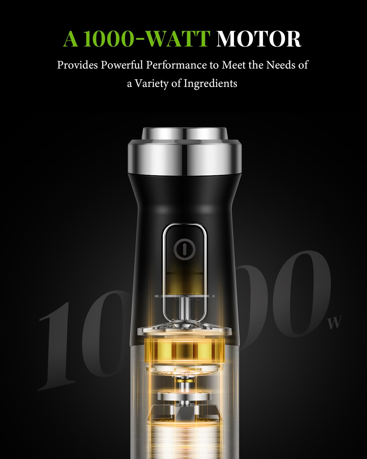 Gdor 6-In-1 Immersion Blender Handheld 1000W 20-Speed & Turbo Mode, Scratch Resistance Hand Blender With Dough Hooks, Egg Beaters, Whisk, 800Ml Beaker, 600Ml Chopper Titanium Blades, Bpa-, Silver