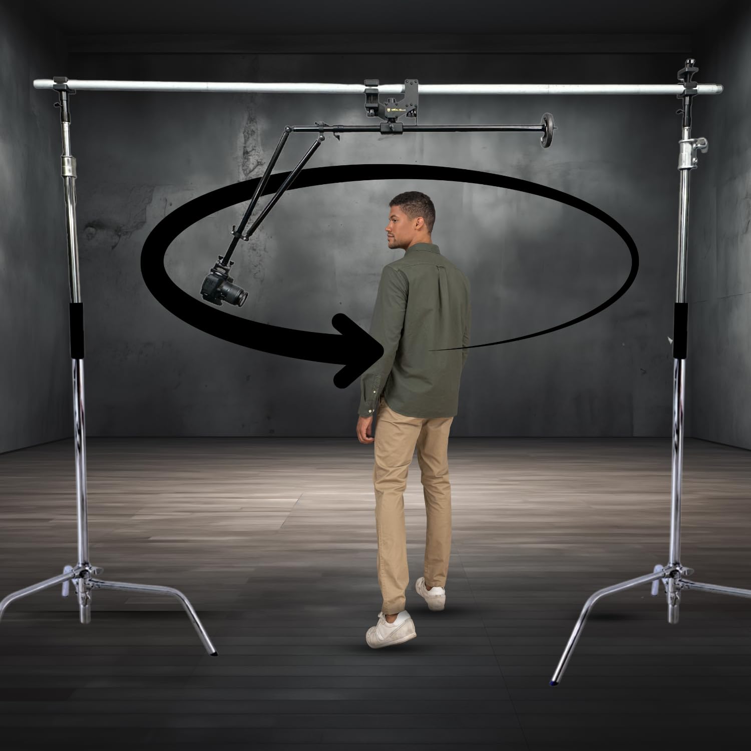 Glide Gear Revo 75 360° Rotating Top-Down Camera Rig, Overhead Spinning Platform For Dslr Or Mirrorless, Ideal For Product Photography And Video