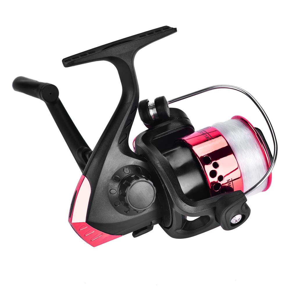 Oukens Fishing Reel, 3 Colors Freshwater Plastic Plating Lightweight Spinning Fishing Reel Tackle Accessory