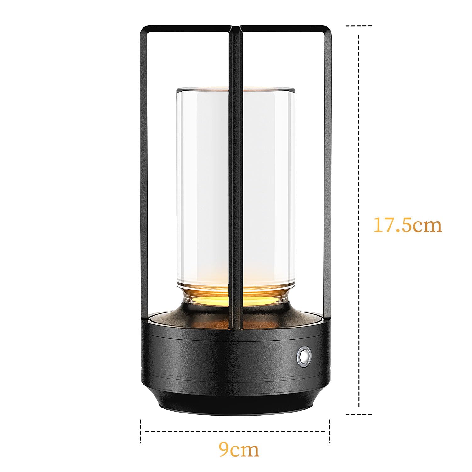 Scopow Portable Crystal Lantern Table Lamp For Indoor/Outdoor ,Rechargeable Cordless Led Lamp, 3-Colour Infinitely Dimming Battery Powered Small Desk Lamp, Restaurant/Coffee/Camping