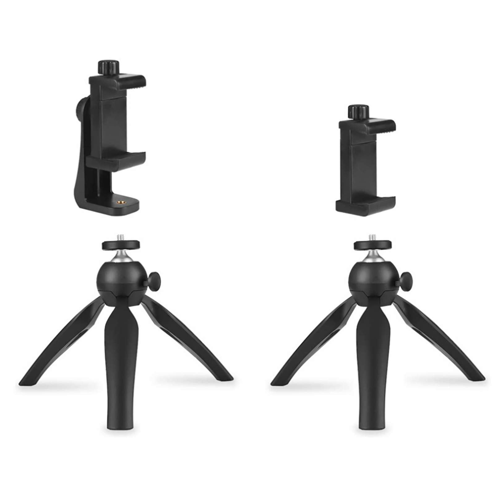 Kiniza Phone Tripod Adapter, Universal 360 Rotation Smartphone Holder Mount, Vertical And Horizontal Compatible With Most Cell Phones, Adjustable For Selfie Stick, Camera Stand
