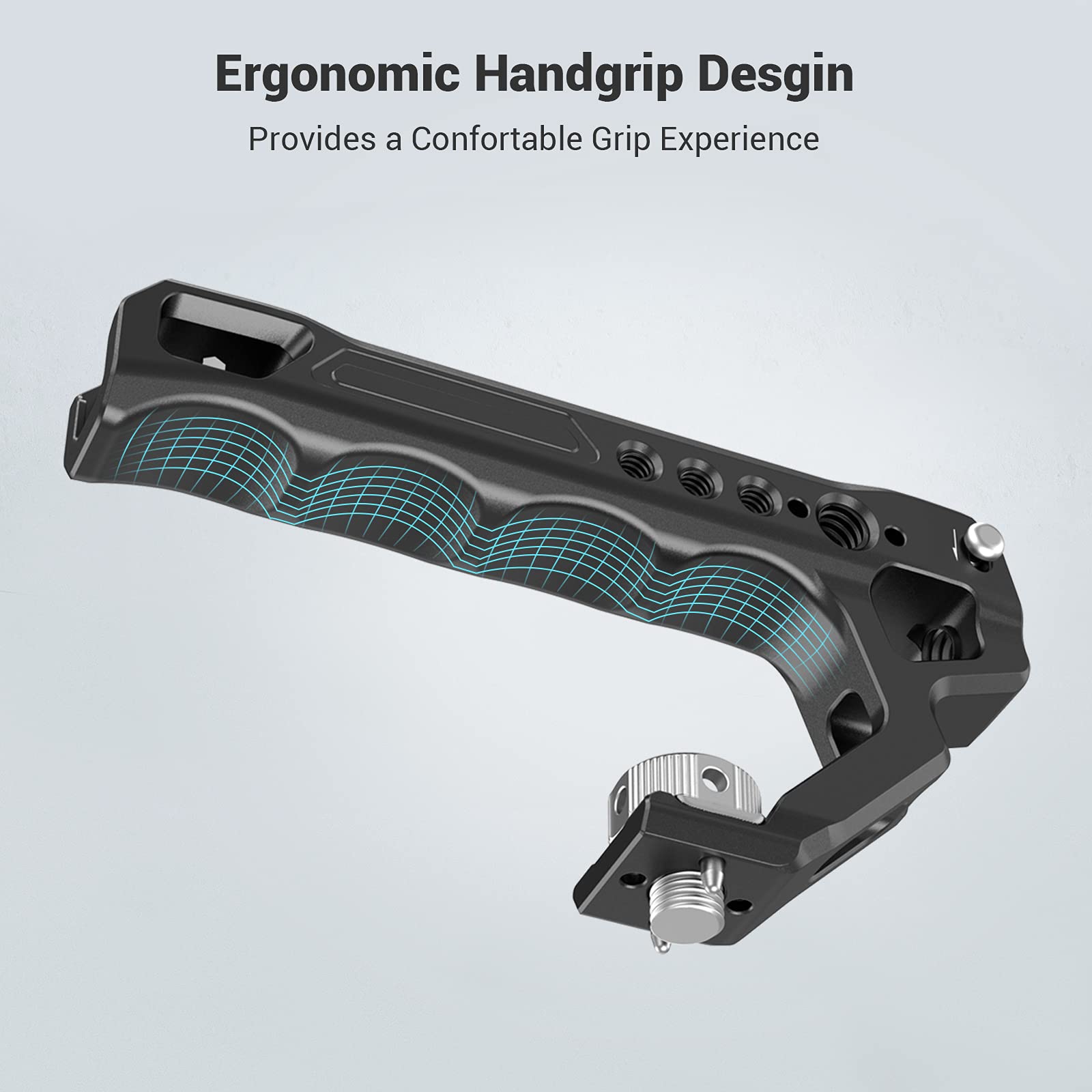 Smallrig Top Handle With Locating Holes For Arri For Camera Cage, Ergonomic Design, With Anti-Off Designed Cold Shoe Adapter - 2165C