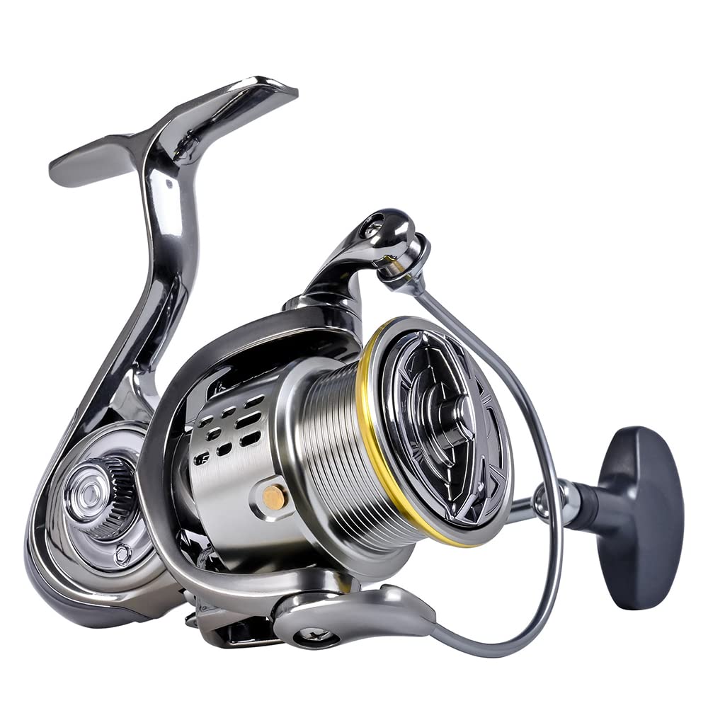 Fishdrops Saltwater Spinning Reel, 12+1Bb Ultra Lightweight Powerful Fishing Reel, Metal Frame Carbon Fiber 33 Lb Max Drag, 5.5:1 High Speed Ultra Smooth For Saltwater Fishing Reels