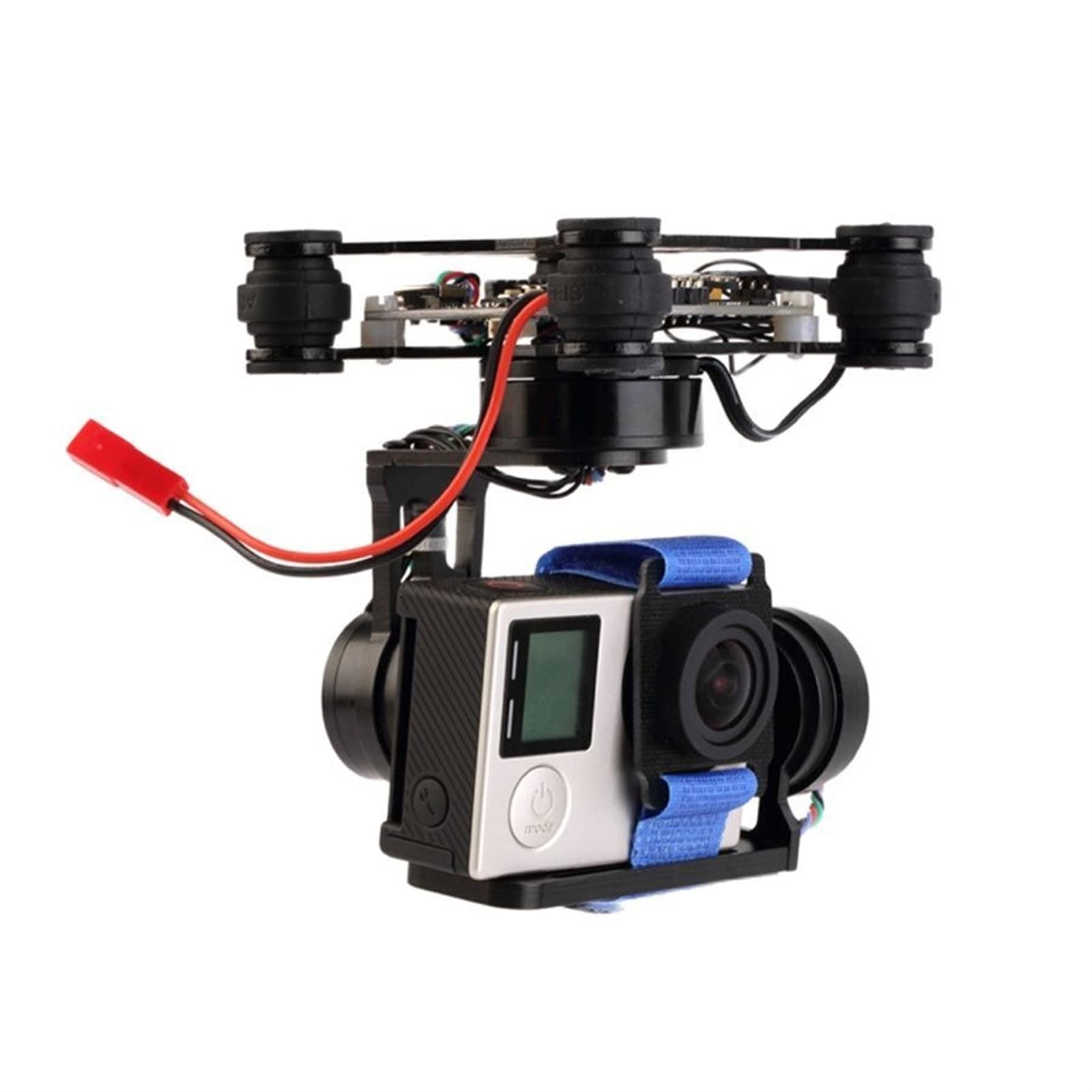 Dkntzo 3-Axis Brushless Gimbal For Storm32 Controller - Lightweight Fpv Gimbal - Plug And Play For Go-Pro Hero 3/4 - Black