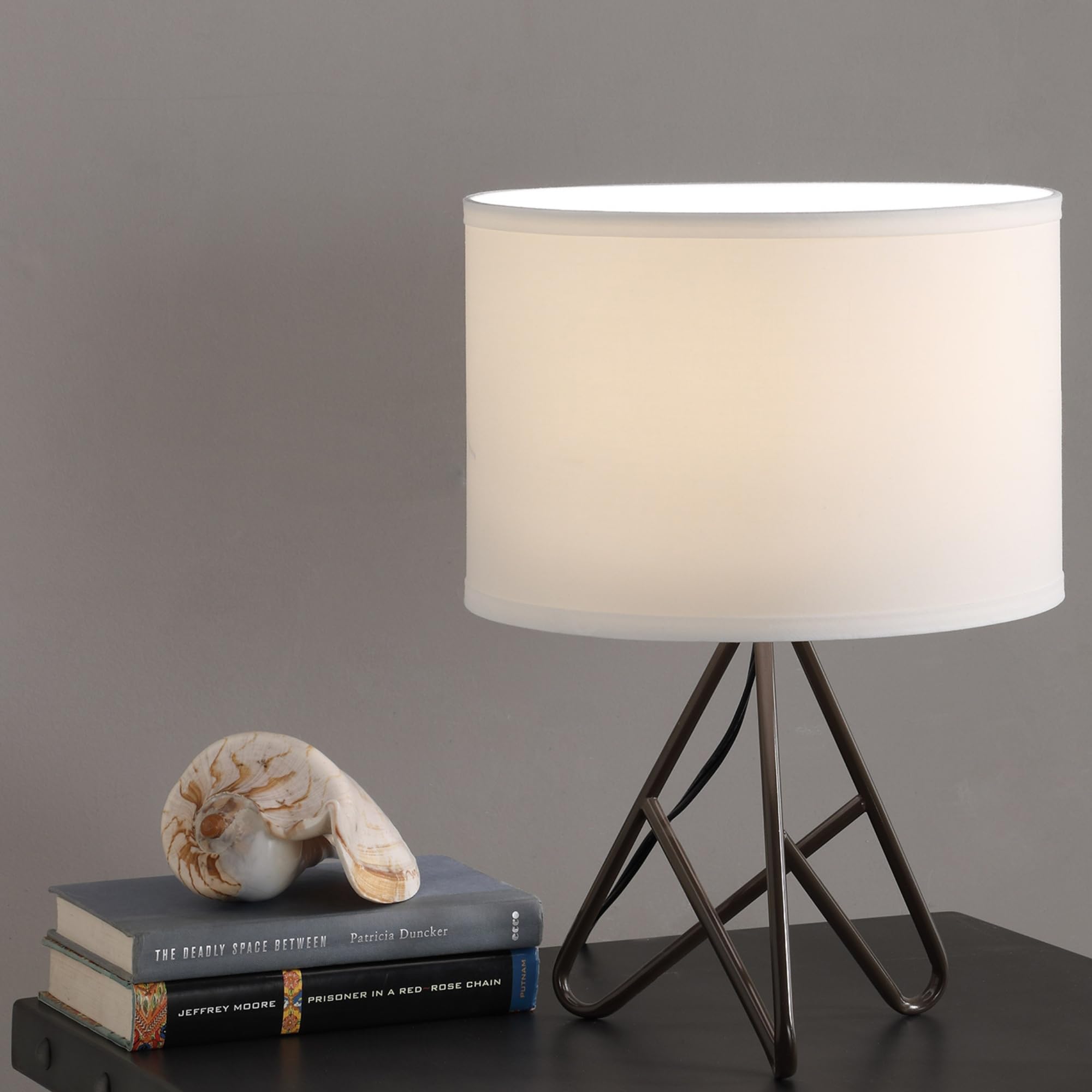 Rgkuti 17.5" Metal Tripod Table Lamp,Beside Lamp