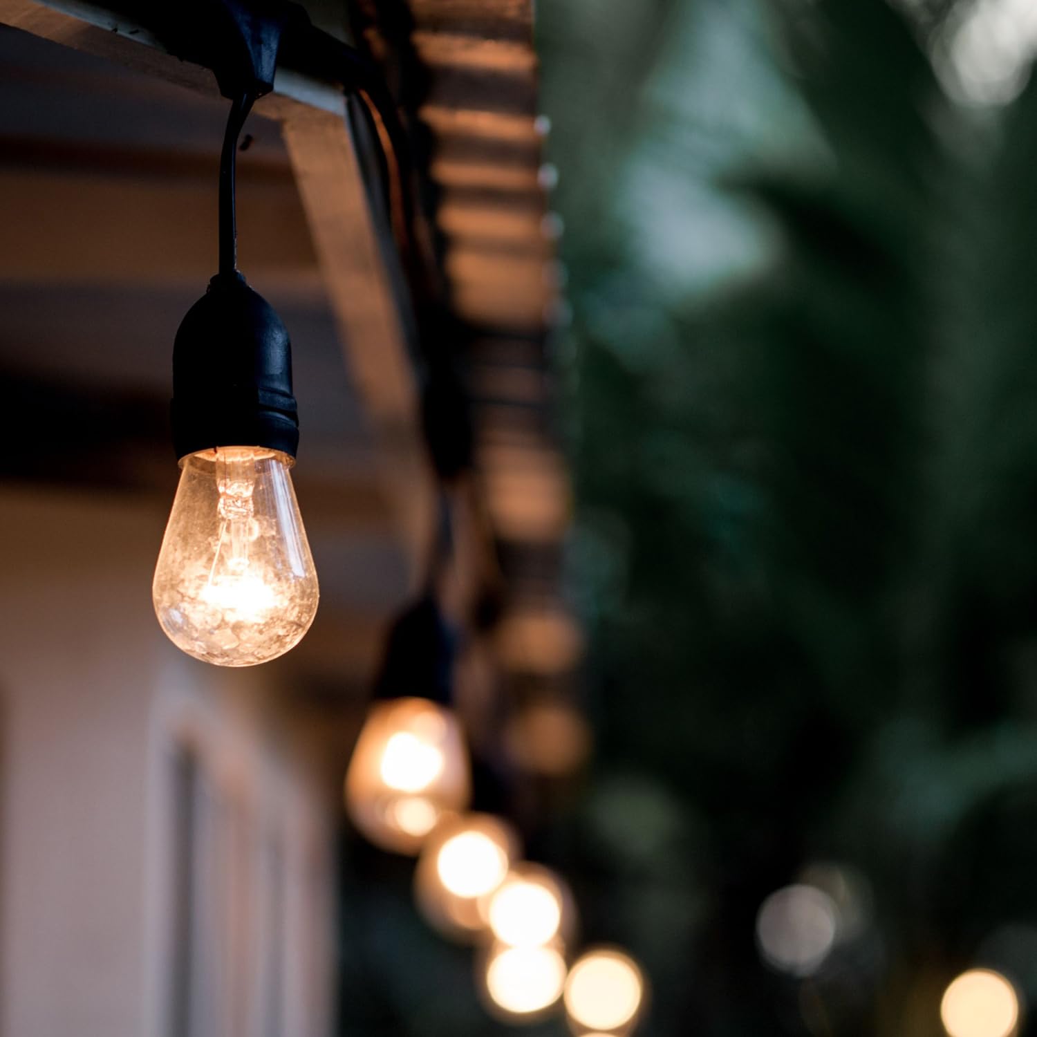 Sunthin 50 Pack Dimmable 1W S14 Replacement Led Bulbs, 2700K Warm White Waterproof Outdoor String Lights Vintage Filament Bulb, Shatterproof E26 Screw Base Edison Light Bulbs