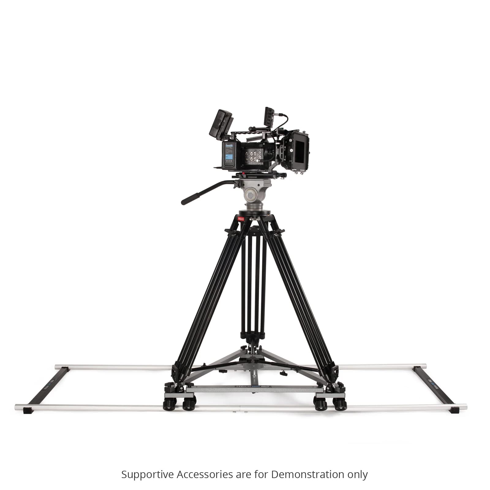 Proaim Spike Foot For Swift Camera Dolly To Fit Tripods With Twin Spiked Feet. Secure & Stable Tripod Mounting, With Rubber Feet Holder. 159Kg / 350Lb Payload (P-Spk-Ft)