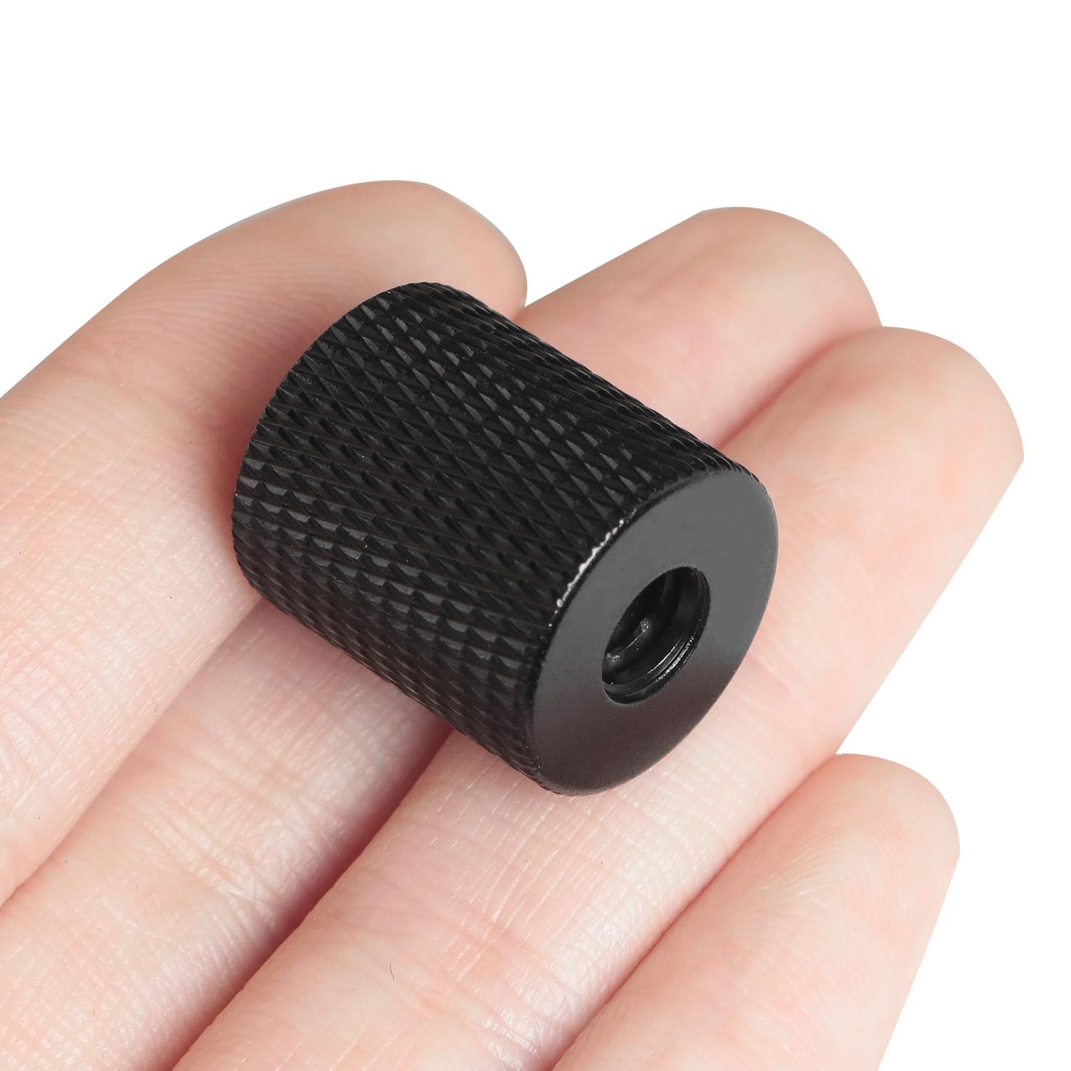 Luorng 2Pcs Double Female Thread Tripod Cylinder Adapter Screw 1/4 To 1/4 With Center 1/4-20 Thread Photography Equipment Camera Tripod Nut Accessories Suitable For Electric Rails And Light Stands
