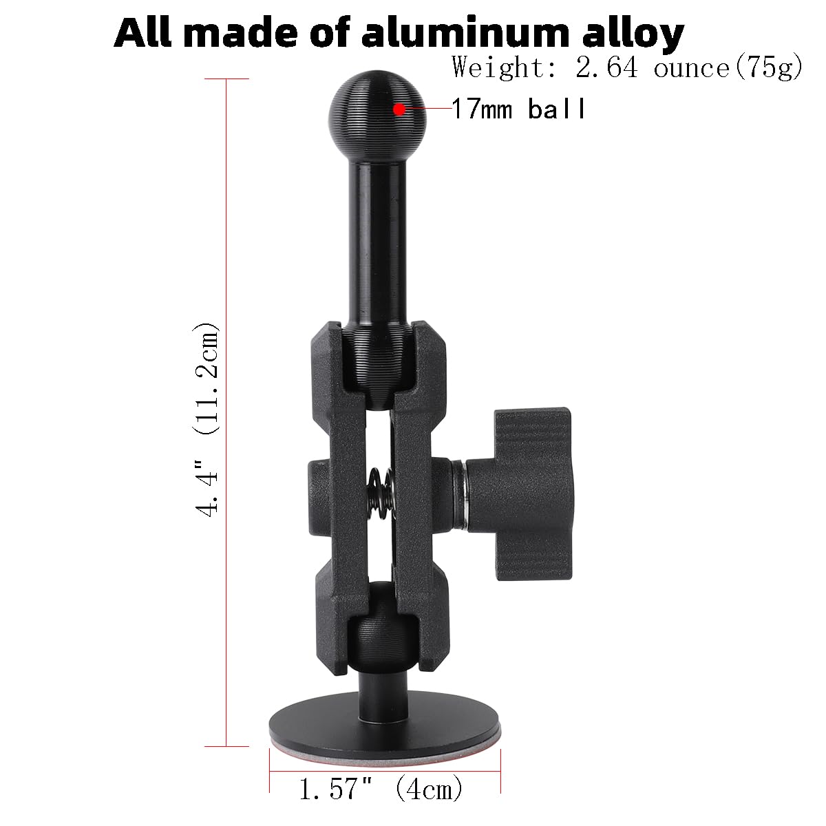 Leenconghui Adhesive 17Mm Ball Mount With Extension Adapter For Car Phone Holder, Suction Cup Base For Mounting On Car Dashboards, 17Mm Ball Head Stand Base Compatible With Garmin Nuvi Gps Navigator