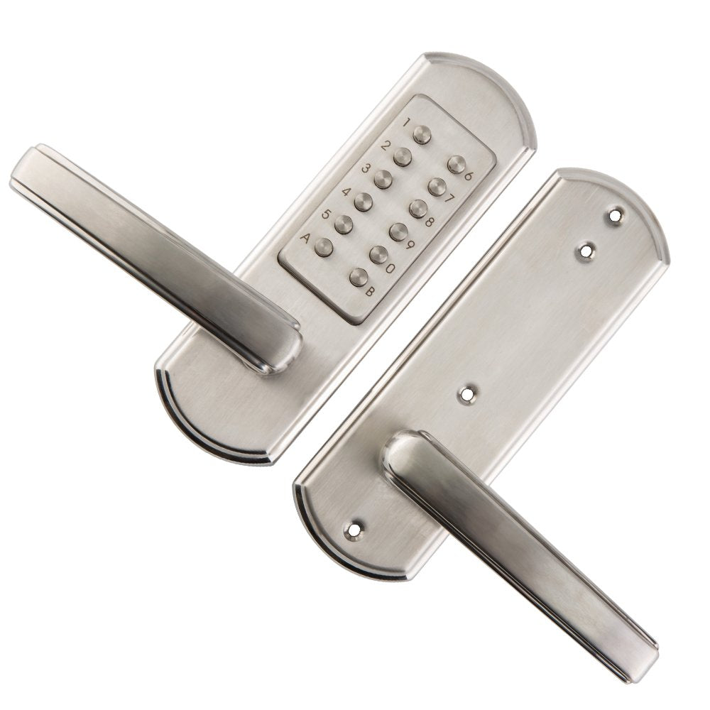 Megaflint Keyless Mechanical Combination Door Lock Digital Code Keypad Security Entry Door Stainless Steel 304 Not Deadbolt (Only For The Left Handed Door Opens Inward) … (Left Handle)