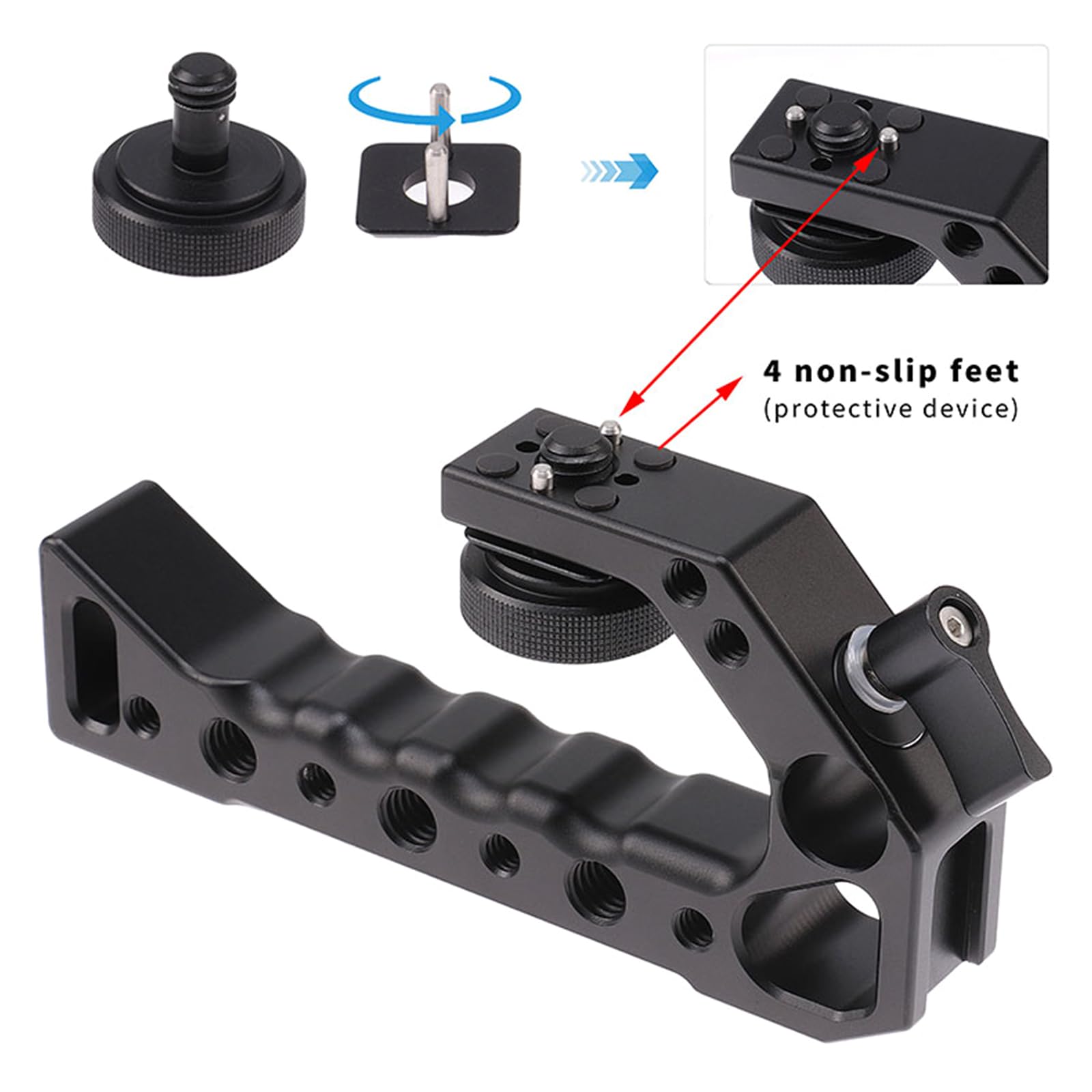 Zhenzq Durability Camera Handgrip Top Handle For Versatility Needs Photography Stabilizers Handle Metal Construction
