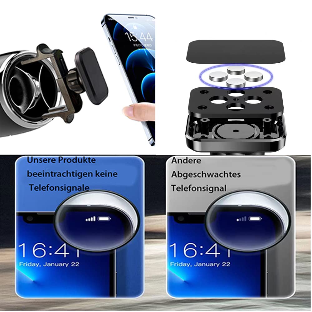 Icailin Car Vent Phone Mount Compatible Applicable Mercedebenz Mobile Phone Holder A/B/C/E/S-Class,Fordmustang, Automatic Locking Universal Car Mount For Iphone Magnetic
