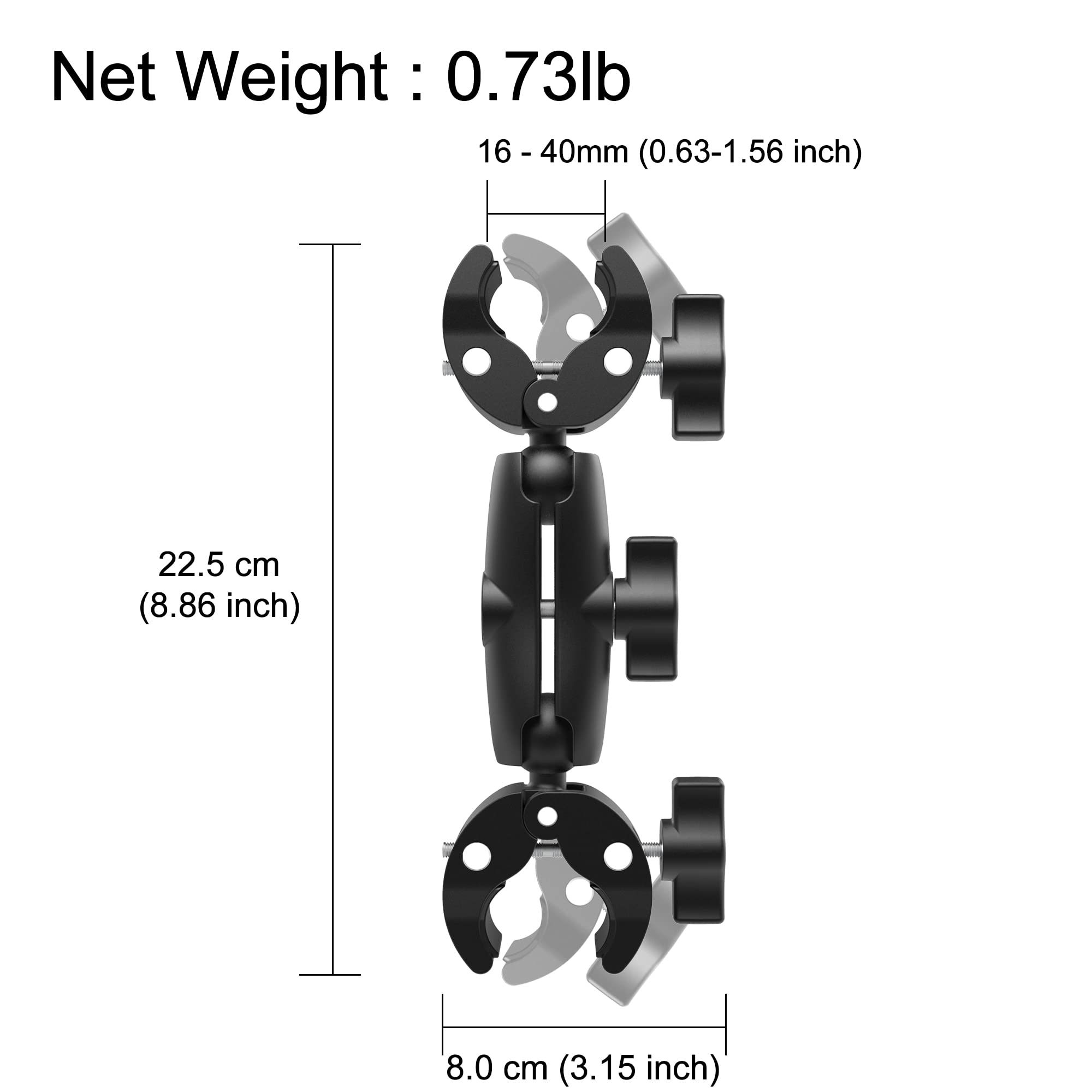 Taisioner Double Super Clamp Mount Umbrella Clamp Camera Clamp Pole Clamp For Monitor Bracket Magic Socket Arm Desk Photo Studio Light Stand, Photography Reflector, Flag Holder Mount, Cross Bar