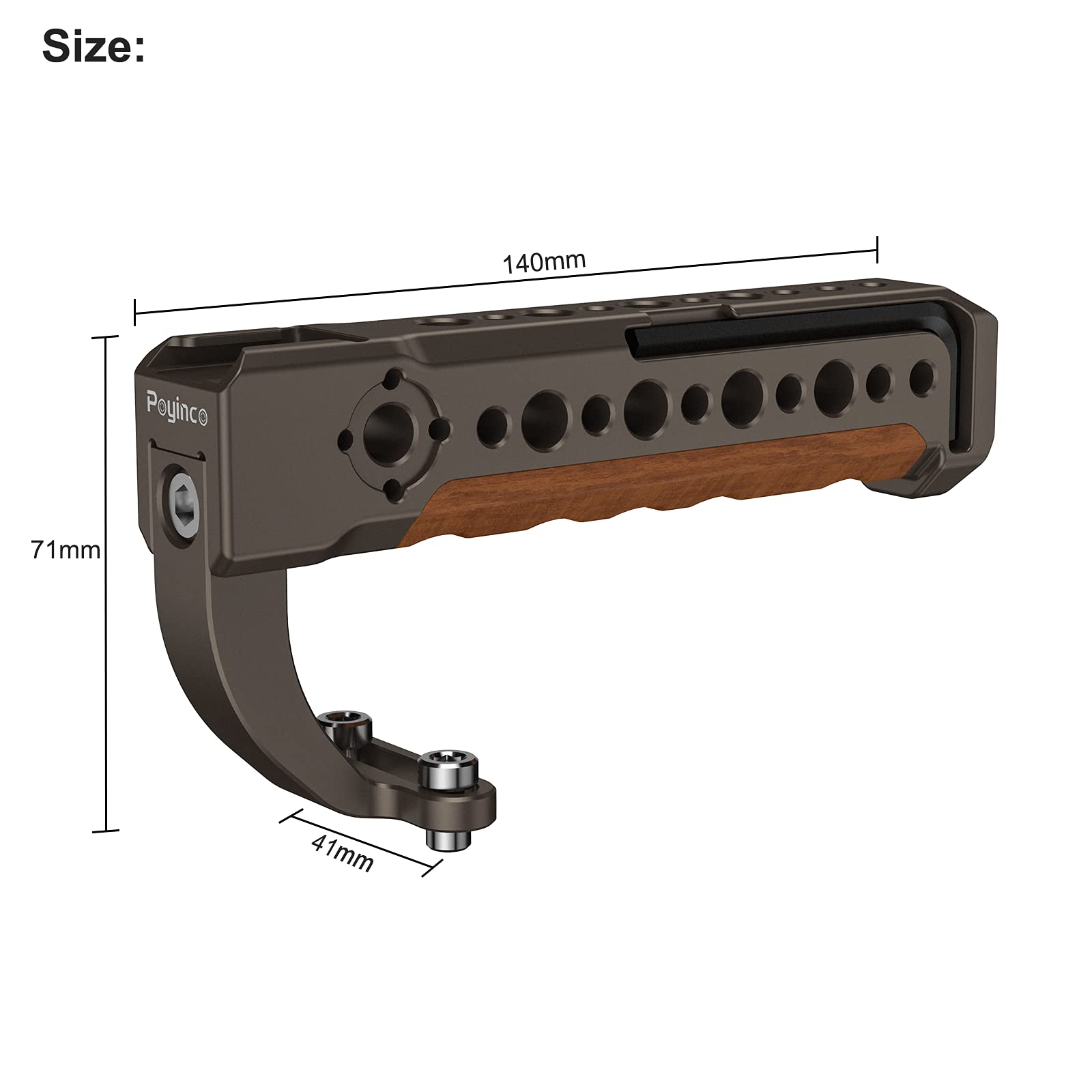 Poyinco Camera Top Handle Grip And Cage Stabilizer Rig With Cold Shoe Mount For Dslr Camera