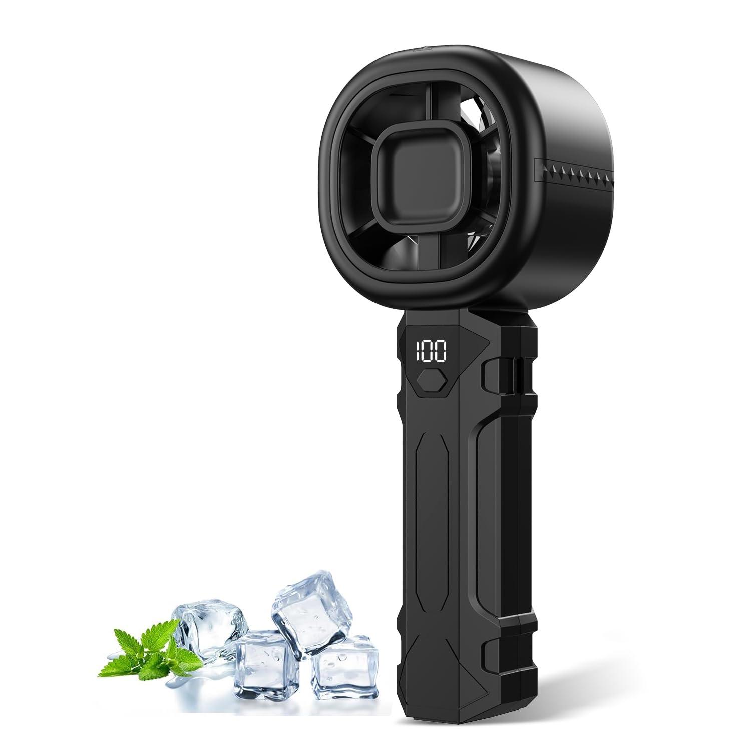 Portable Handheld Fan, Personal Mini Fan With Digital Display, 3 Wind Speeds, 3000Mah Battery Usb - Koospark