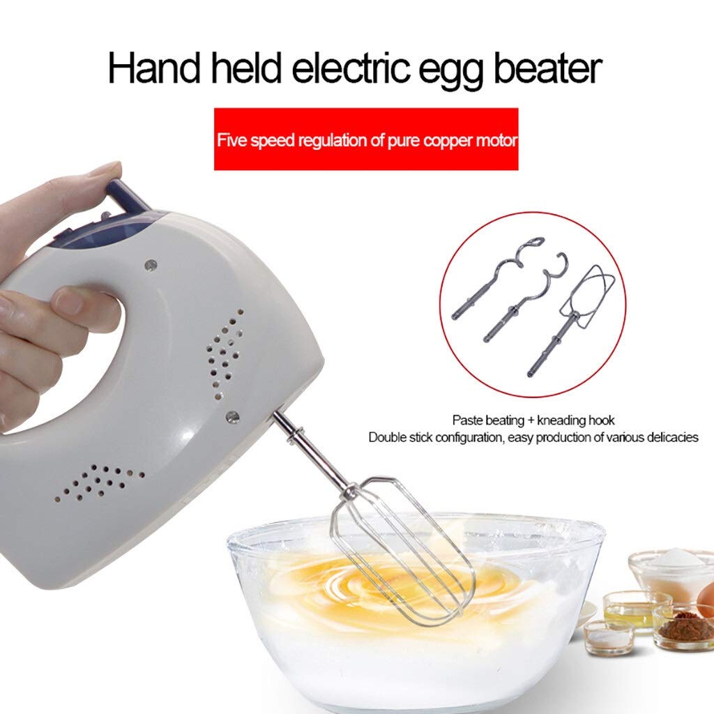 Efkerggjgtgtgjhpwelp Multifunctional Electric Hand-Held Blender, 5-Speed Cream Blender Kitchen Baking Tools