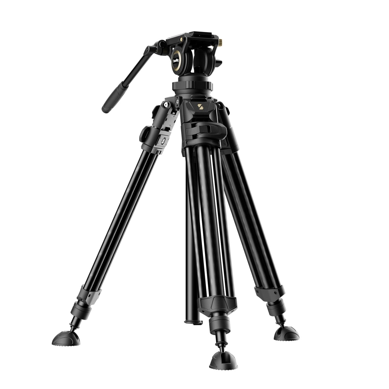 Smallrig Ad-50Pro Heavy Duty Video Tripod, Carbon Fiber Lightweight Tripod With speed One-Step Height Adjustment, Fluid Head, Dual-Mode Qr Plate, Center Column, Weight 7Lb, Load Up 13.2Lb-4420