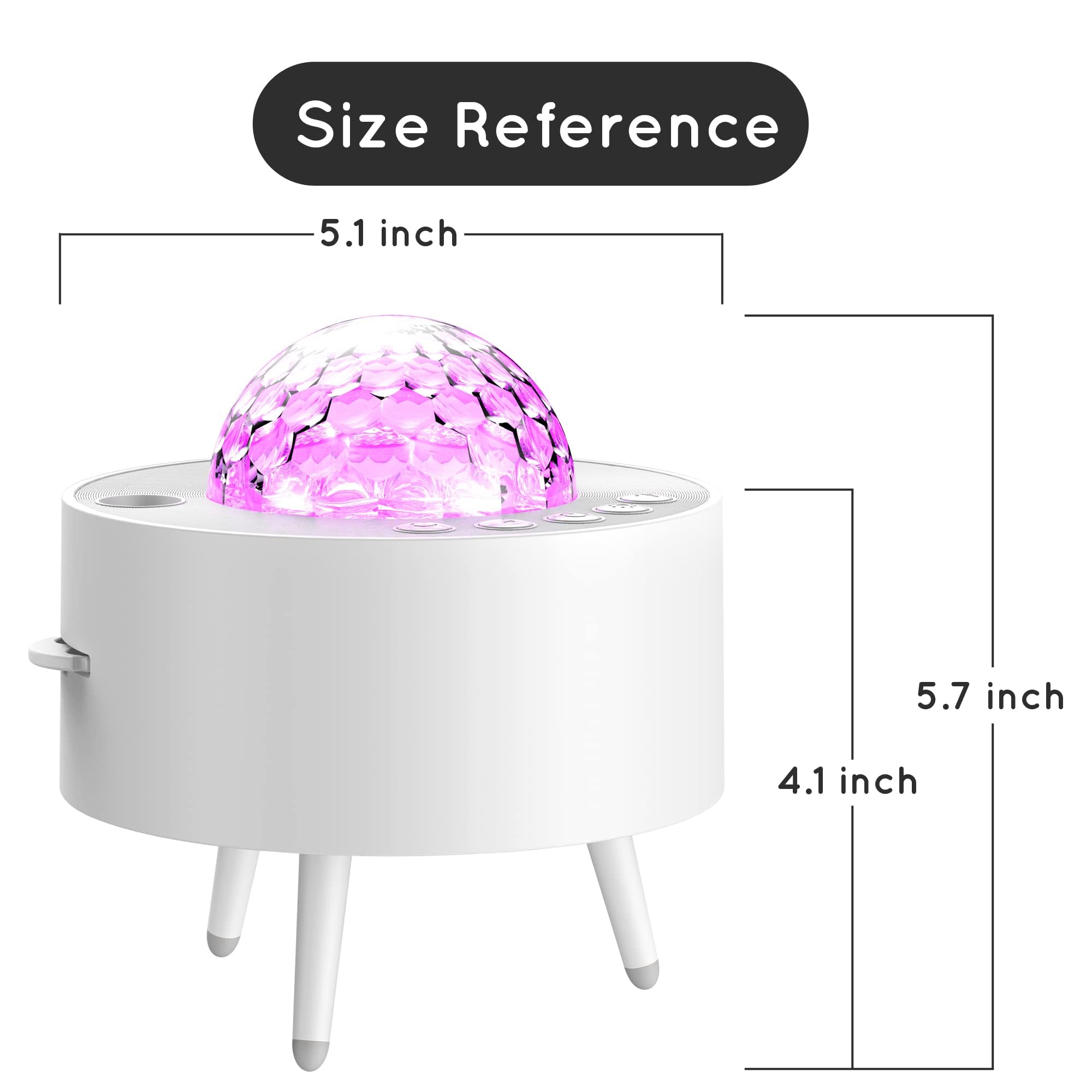 Lumoonosity Ocean Wave Projector – Water Light Projector For Bedroom, Kids Room Decor – Ocean Galaxy Night Light With Speaker - Starry Light With 9 Planet, Star, Water Wave Effect