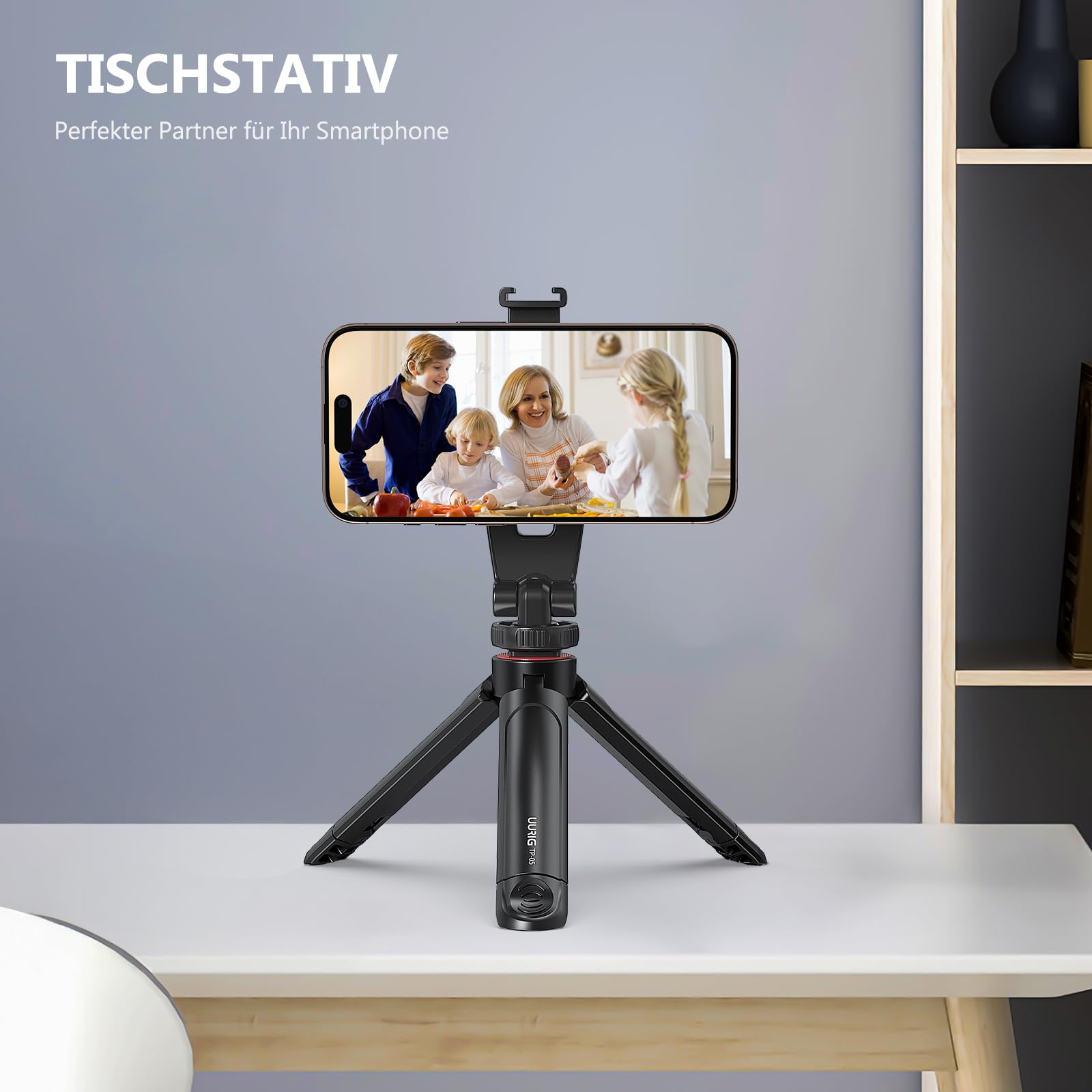 Vrig Tp05 Extendable Mini Camera Tripod With 1/4" Screw, Portable Desktop Tripod Selfie Stick Handle Grip Handheld Mount For Camera Vlog Cell Phone Holder Fill-In Light Gimbal Grip Stabilizer
