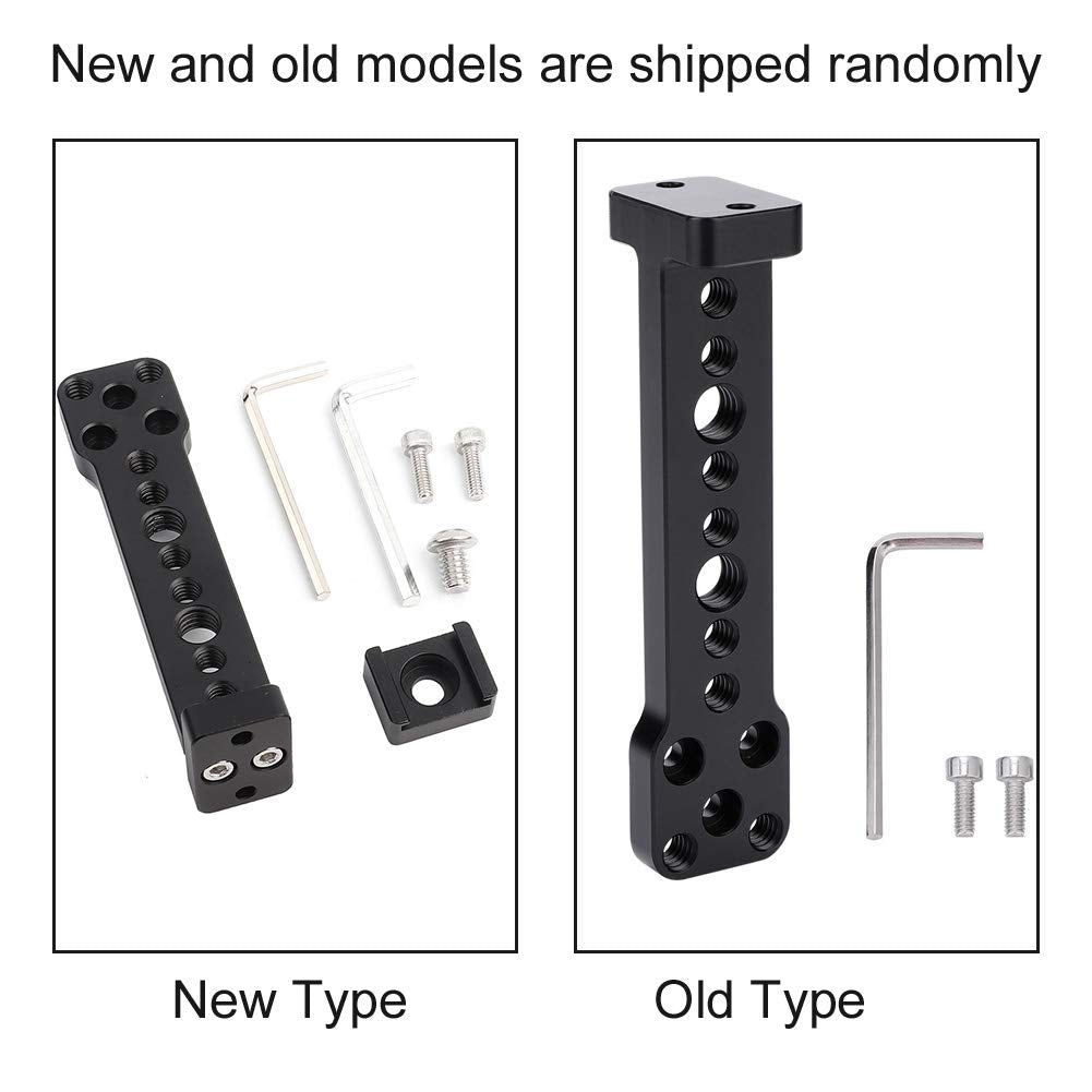 Agatige Mounting Plate,Aluminium Alloy Monitor Mount Plate Lightweight External Stabilizer Holder Plate With Fittings Mic Monitor Holder For Ronin S,11 X 3 X 2Cm