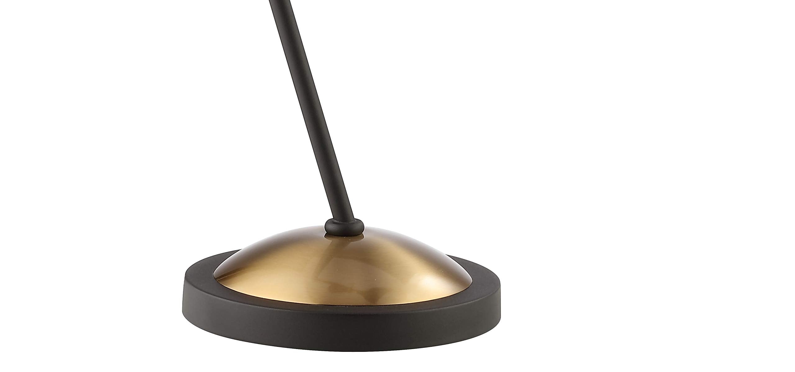 Jonathan Y Jyl9065A Albert 21.5" Iron Retro Mid-Century Led Table Lamp Contemporary Glam Bedside Desk Nightstand Lamp For Bedroom Living Room Office College Bookcase, Black/Brass Gold