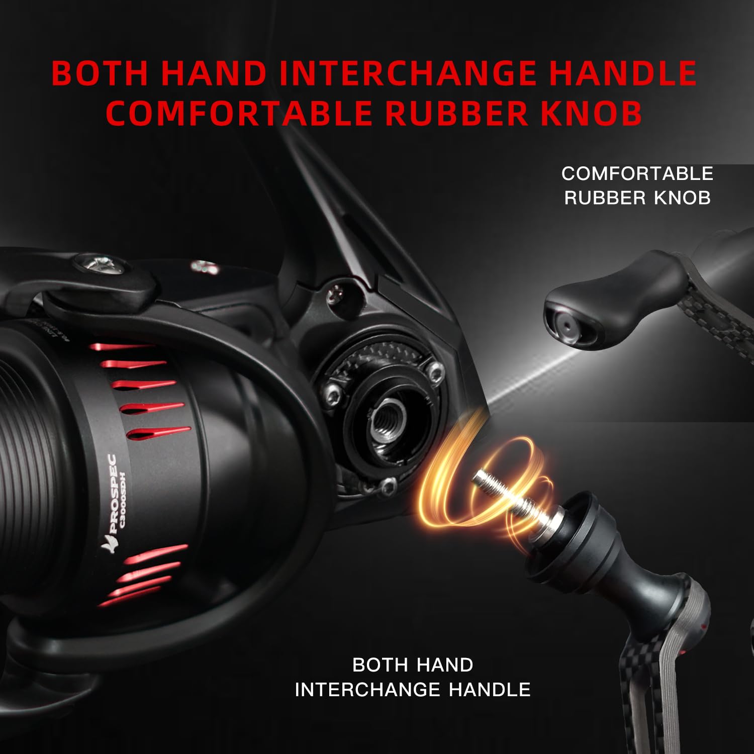 Seasir Prospec Spinning Reels, Ultralight Fishing Reels Carbon Fiber, Max Drag Up To 19.8Lb, 5.2:1/6.2:1 Gear Ratio, Compact, 8+1 Shielded Ball Bearing, Smooth, Freshwater Saltwater