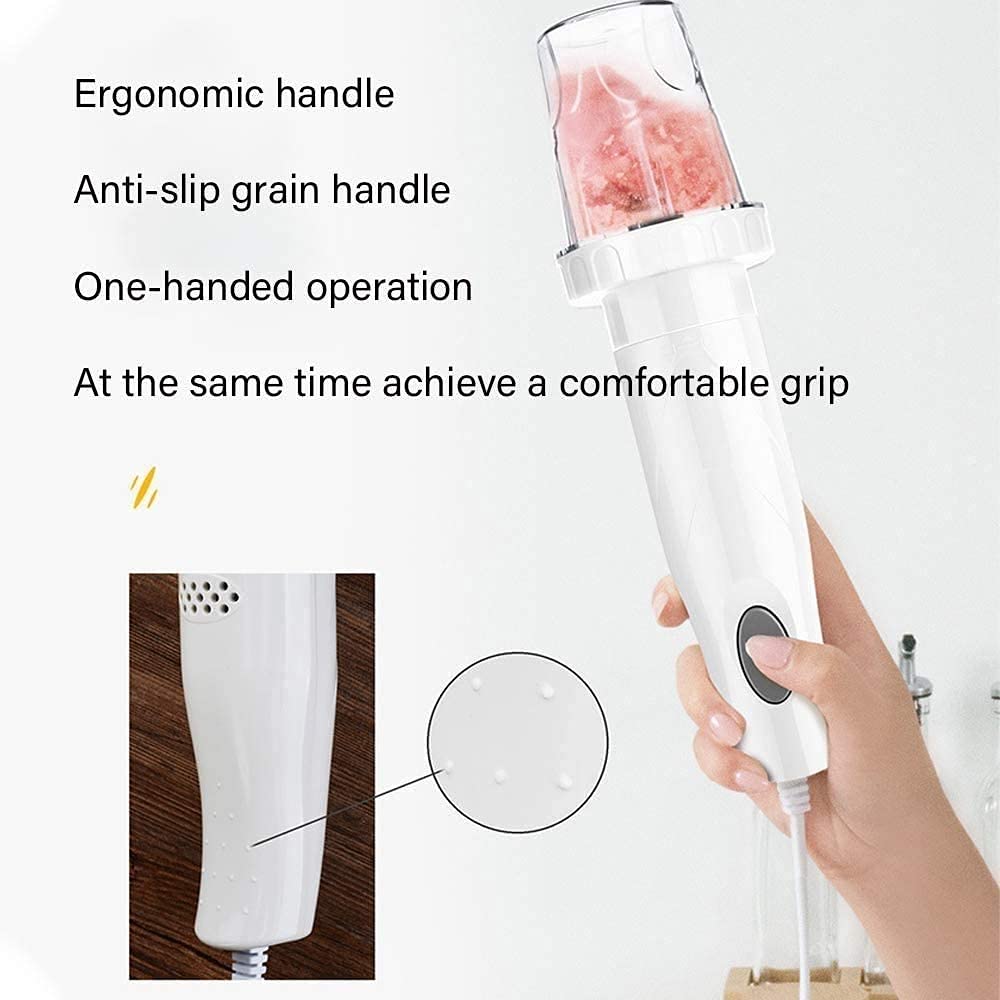 Kaabeto Hand Blender, 150 Watt 5-In-1 Immersion Multi-Purpose Stick Blender With Egg Whisk, With 500Ml Food Grinder, Bpa-, 600Ml Container,Smoothies, Sauces And Soups (White)