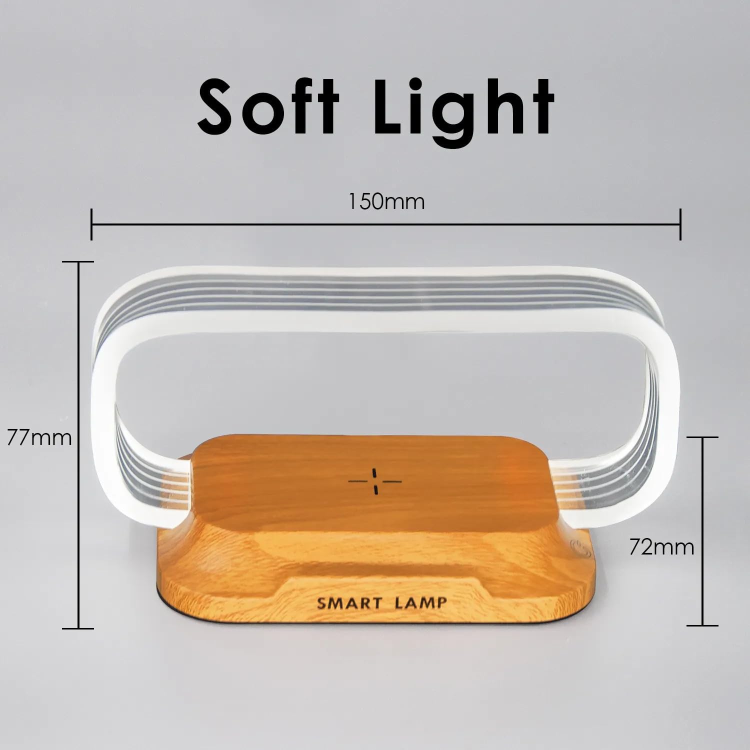 Iinnovate Bedside Table Lamp Wireless Charger, Touch Nightstand Lamp With Usb Port Desk Lamp With Modern Led Light Dimmable For Bedroom, Living Room, Office, 3 Way Touch Control Stepless Dimming