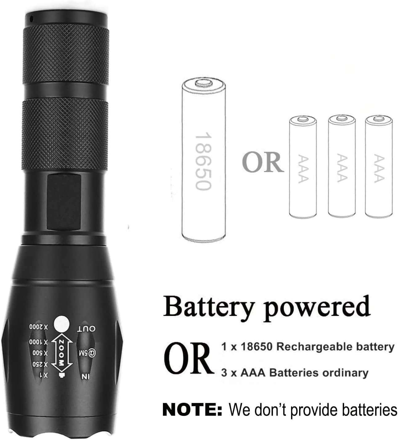 Graboyy Red Led Flashlight One Mode 350 Yard Red Light Handheld Flashlights Super Bright Tactical Flashlight With Zoomable Waterproof Hunting Torch Light For Astronomy Aviation Night Observation