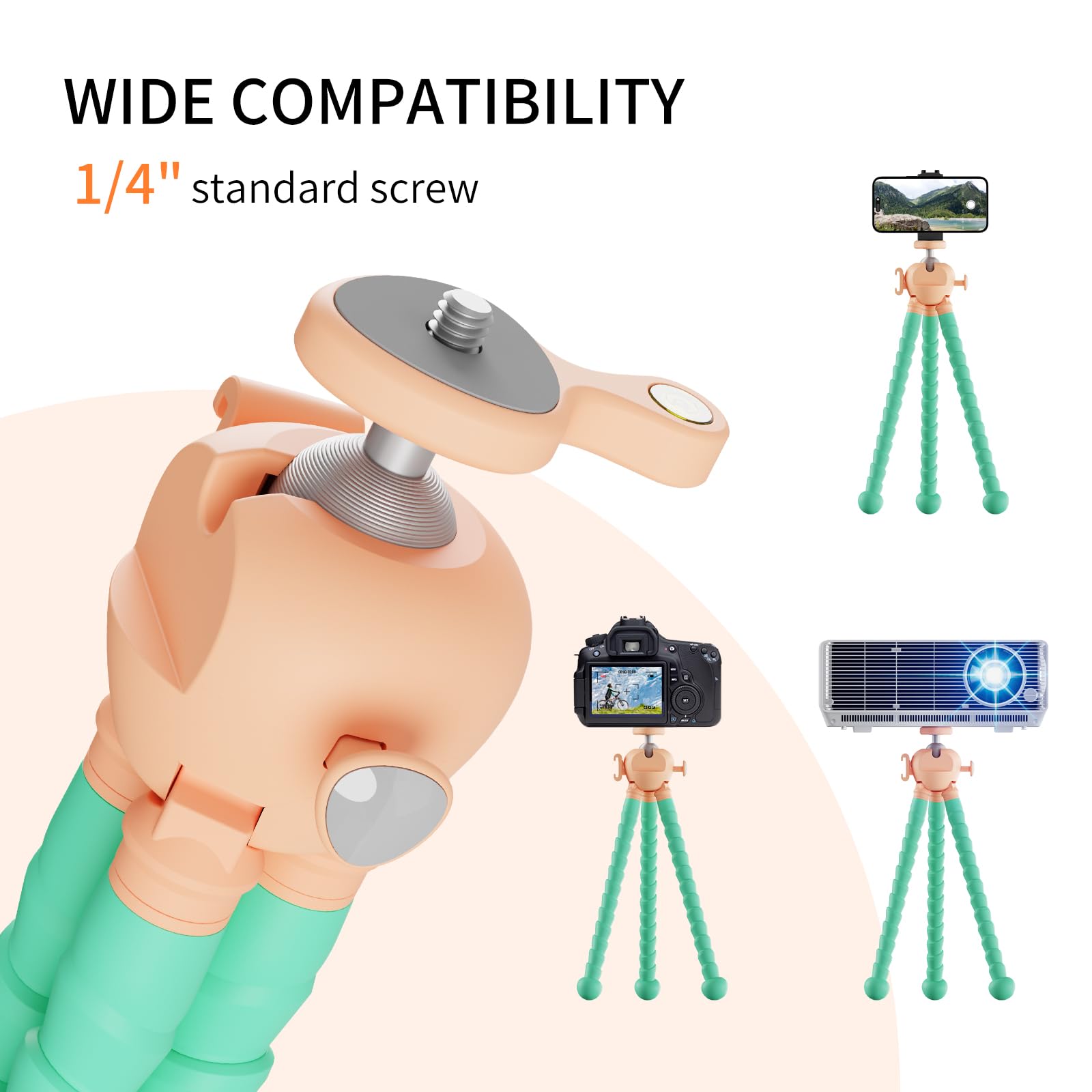 Jishane Flexible Phone Tripod With Wireless Remote & Universal Phone Holder - Portable Octopus Tripod For Cellphone Camera - Perfect For Video Recording, Vlogging, Selfies, Outdoor Travel