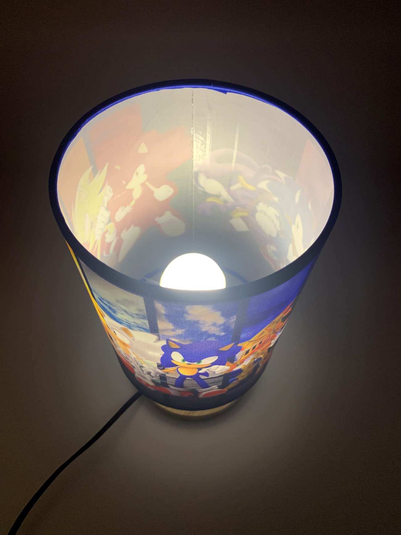 Edecor Table Lamp Super Sonic Bedside Night Light Wood Base Room Decoration Or Great Ideas