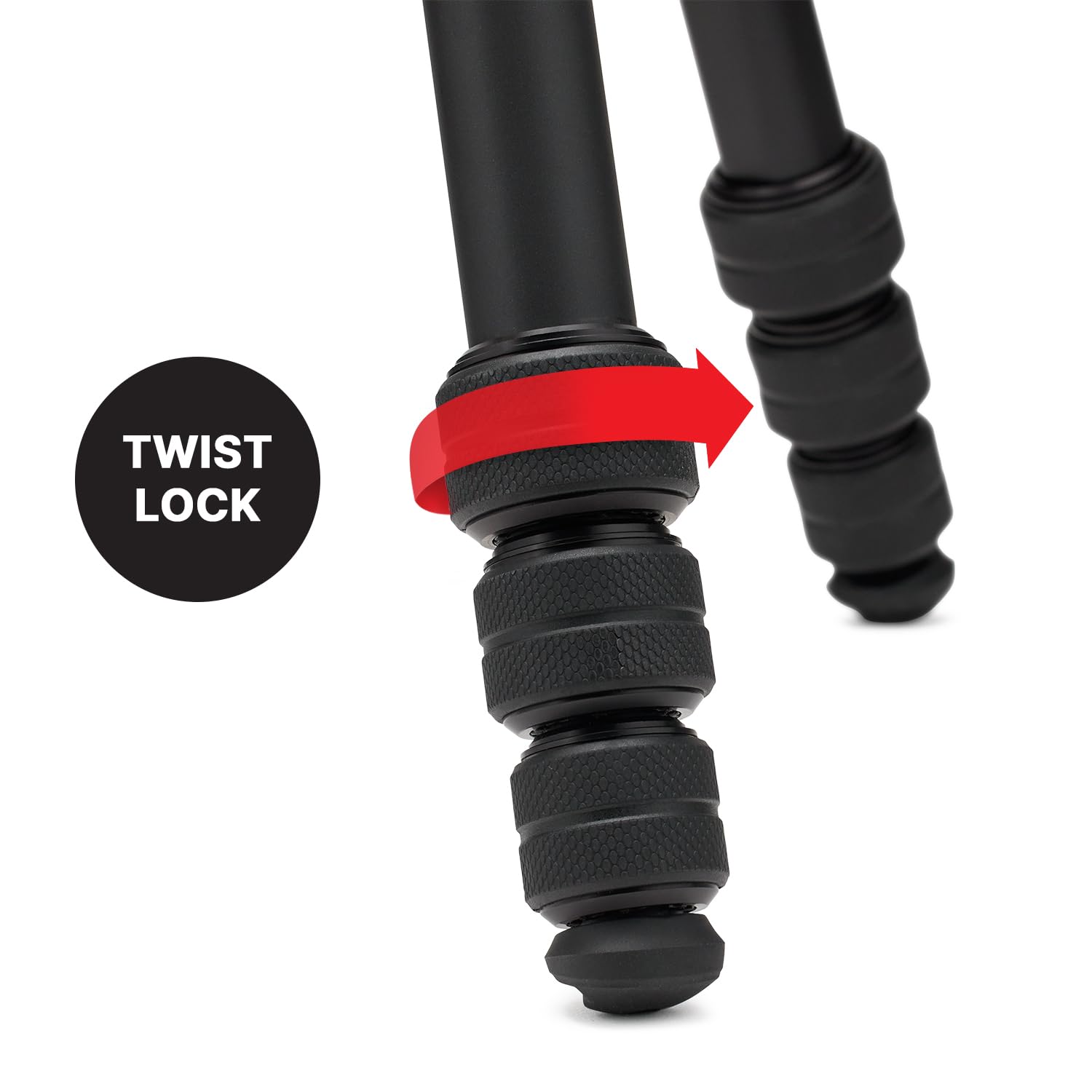 Manfrotto Be Gt Pro 4-Section Aluminum Travel Tripod Legs, Black Matte