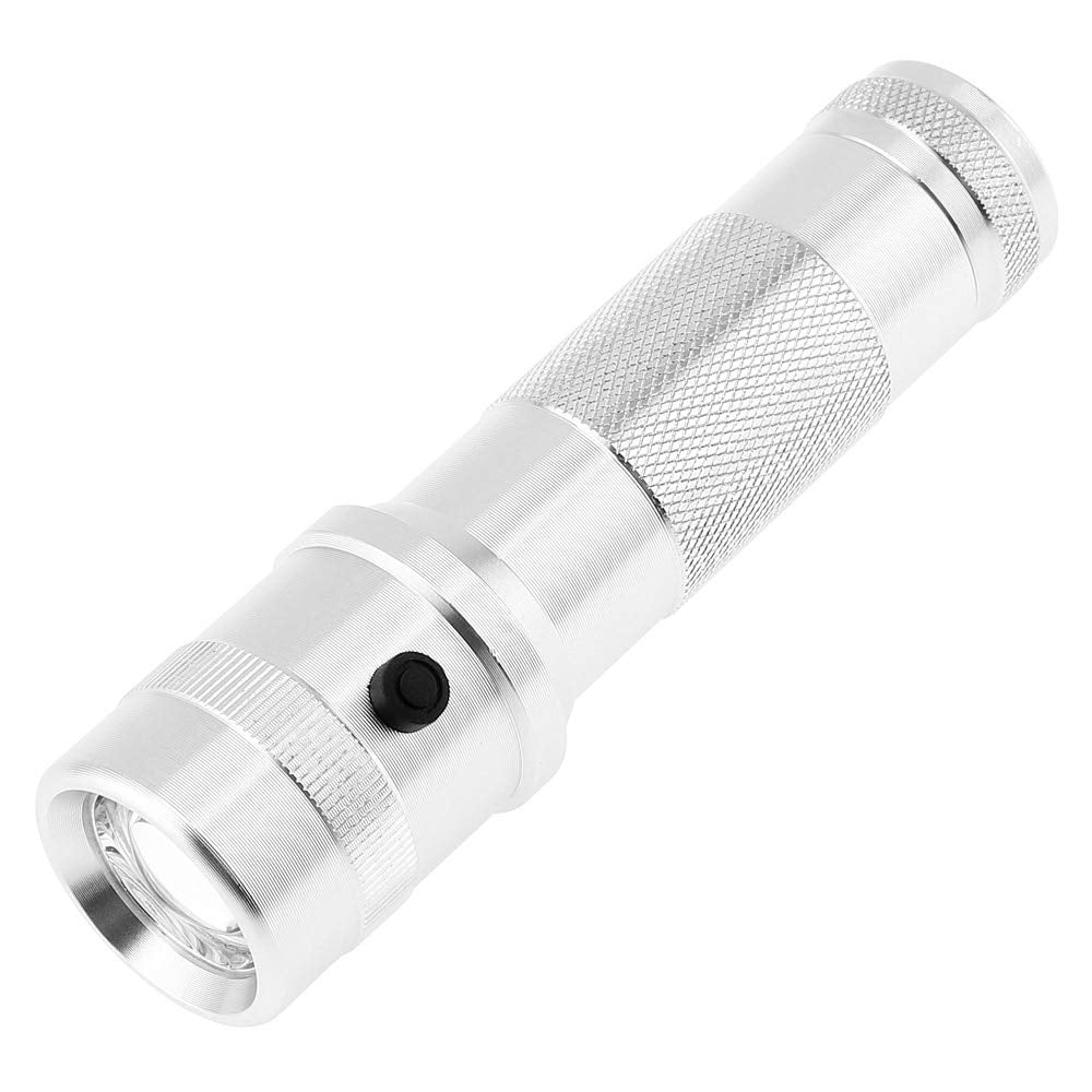 Securitying 10 Color In 1 Led Flashlight, Rgb Color Changing Aluminium Alloy Edison Multicolor Led Torch For Halloween, Daily Lighting, Camping, Hiking, Hunting, Fishing, Backpacking,  (Silver)
